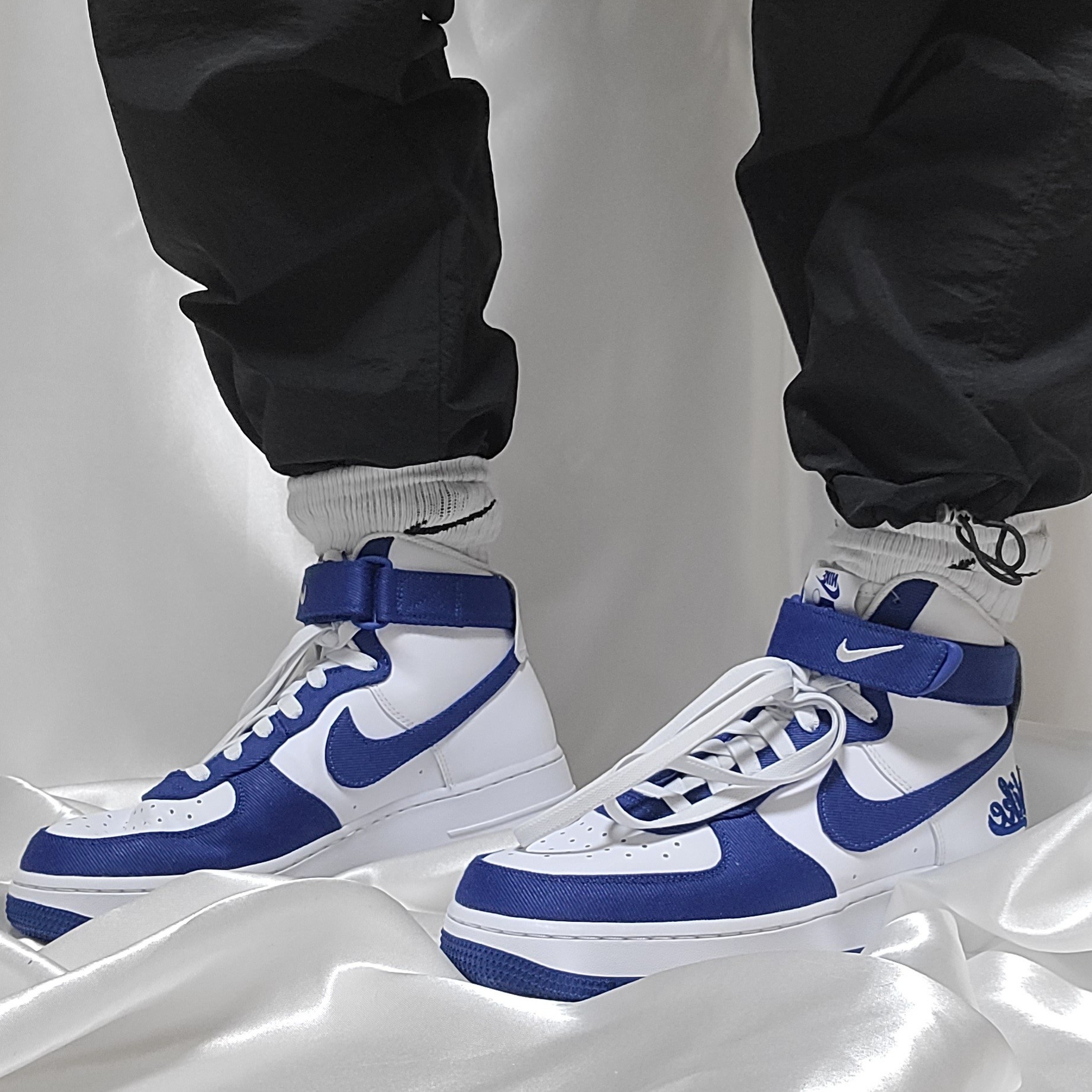Nike Air Force 1 High '07 LV8 EMB Dodgers 착용 스타일 - 3