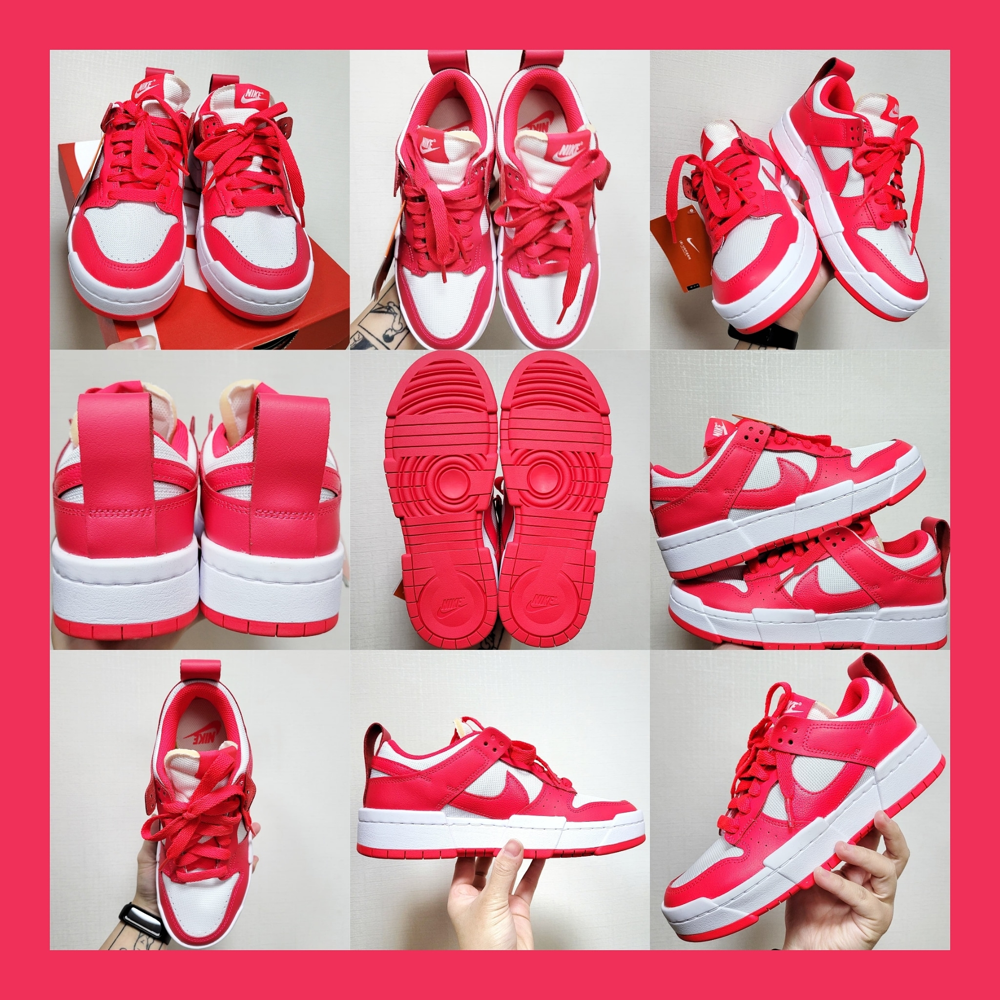 (W) Nike Dunk Low Disrupt Siren Red 착용 스타일