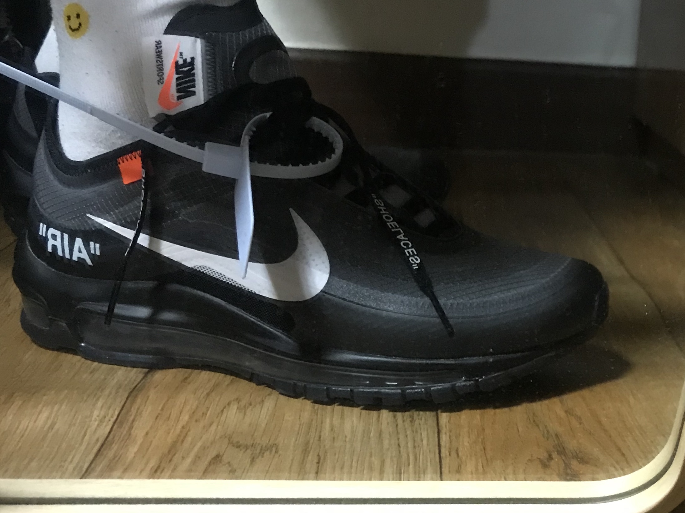 Nike x Off-White Air Max 97 Black 착용 스타일