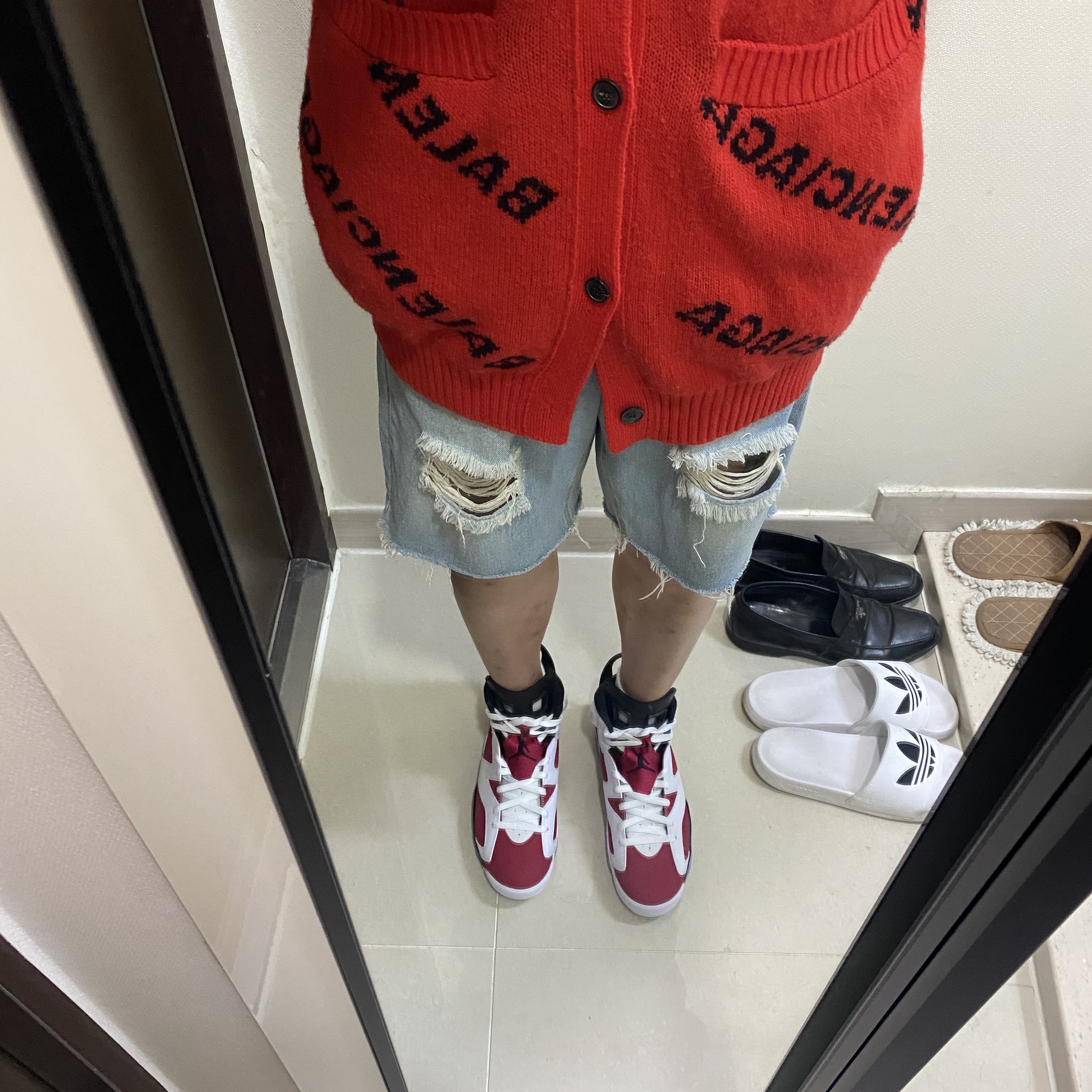 Nike x Supreme SB Dunk Low Black, Nike x Sacai VaporWaffle Black White 착용 스타일 - 4