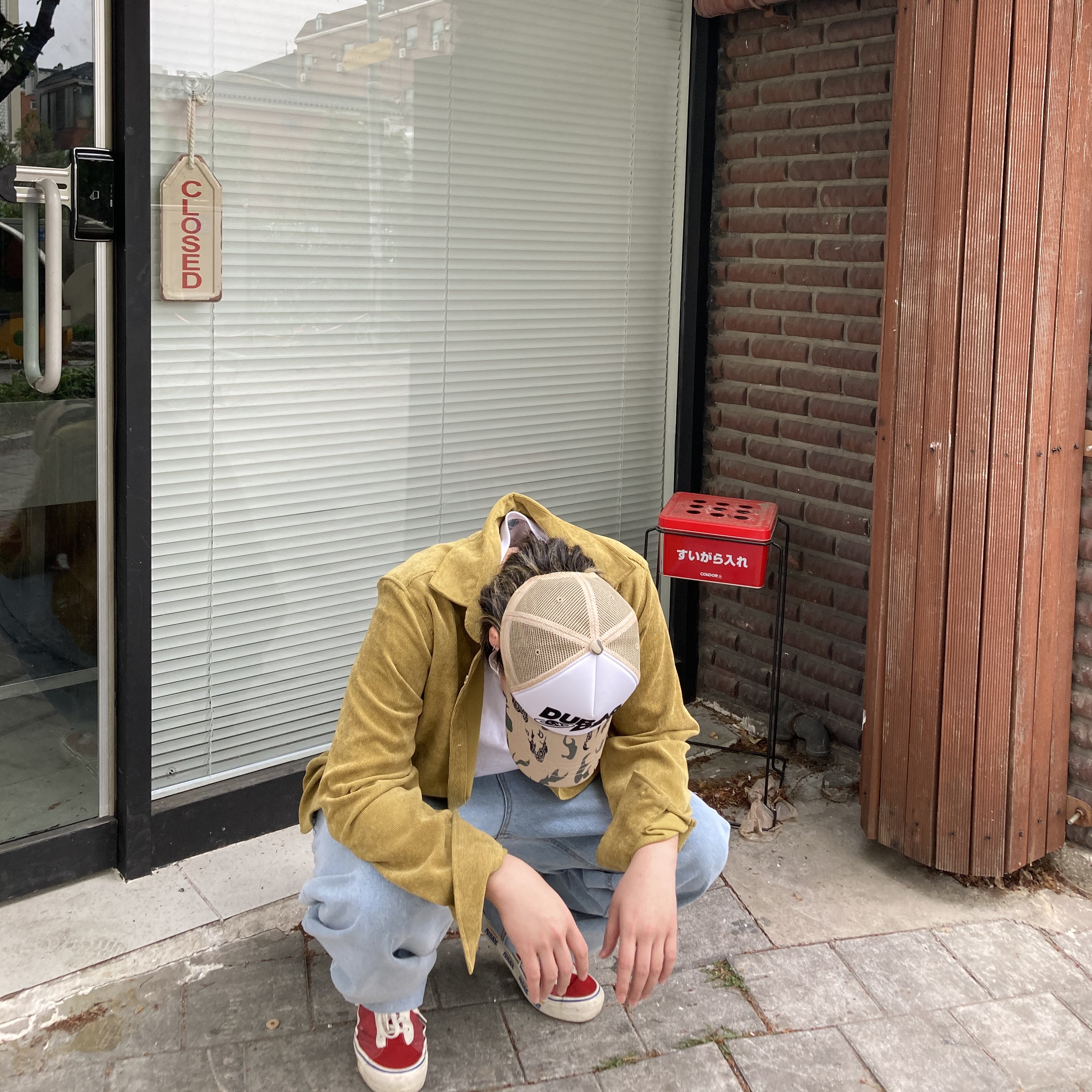 Vans x Rhude Bold Ni Red 착용 스타일