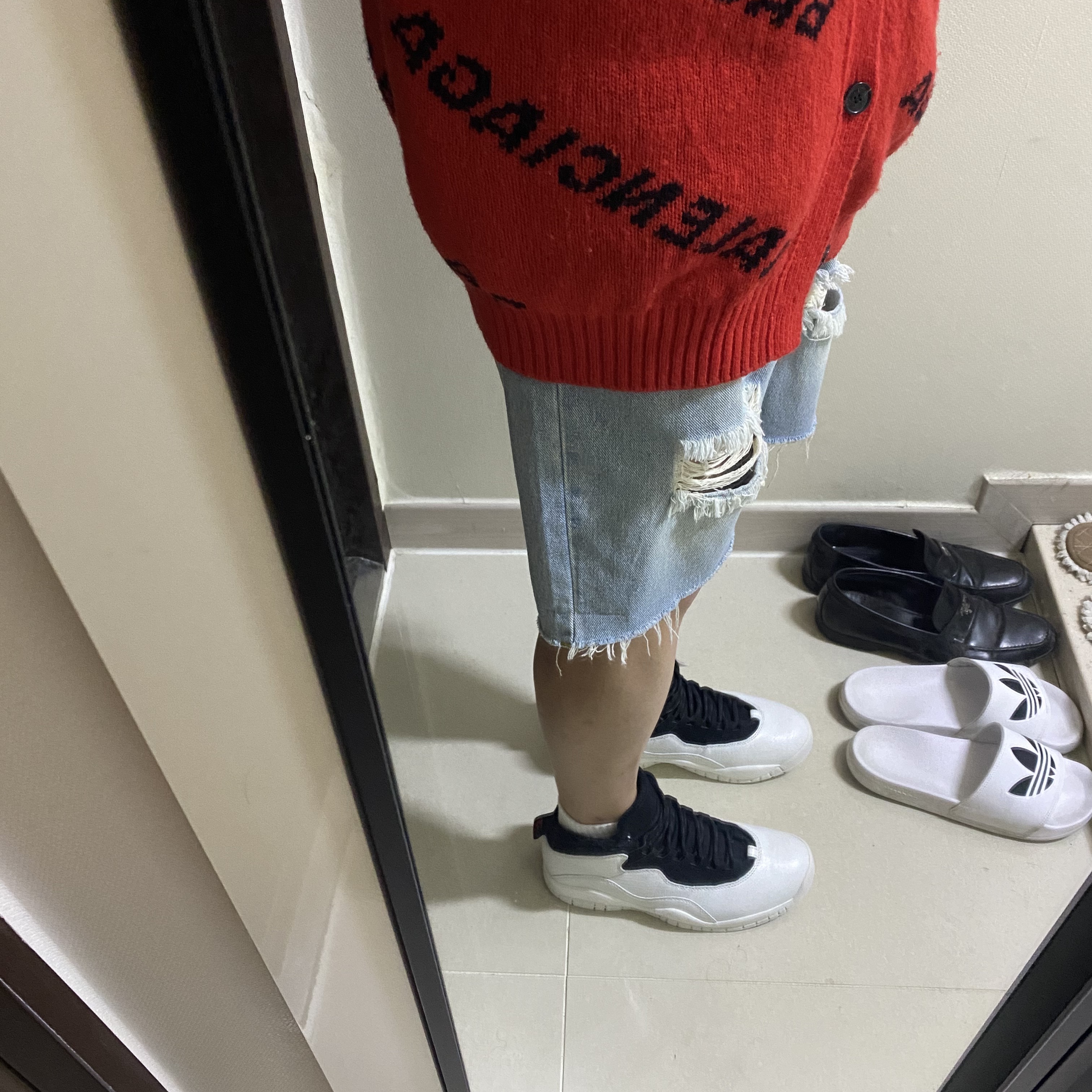 Nike x Supreme SB Dunk Low Black, Nike x Sacai VaporWaffle Black White 착용 스타일 - 3