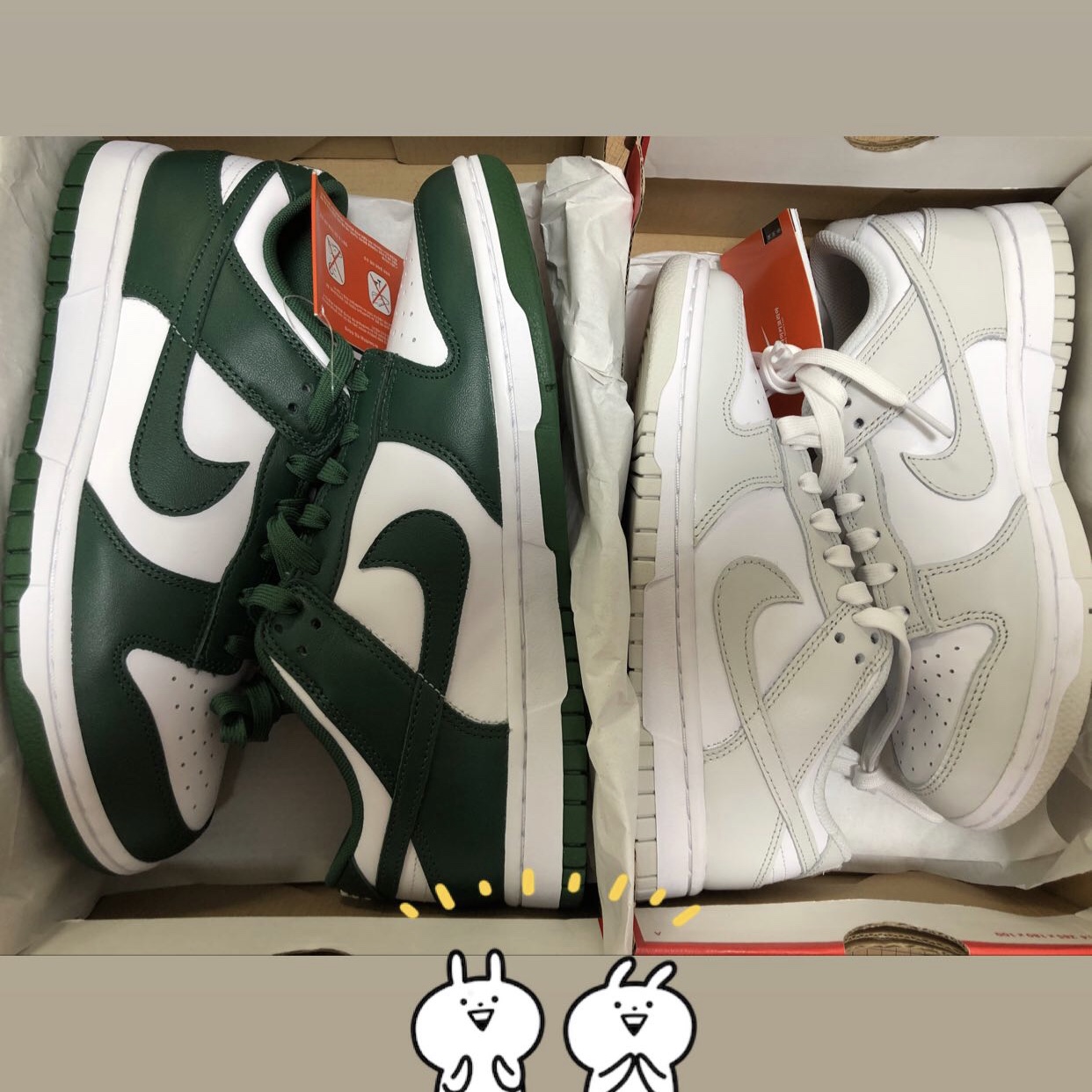 Nike Dunk Low Retro Varsity Green, (W) Nike Dunk Low Photon Dust 착용 스타일
