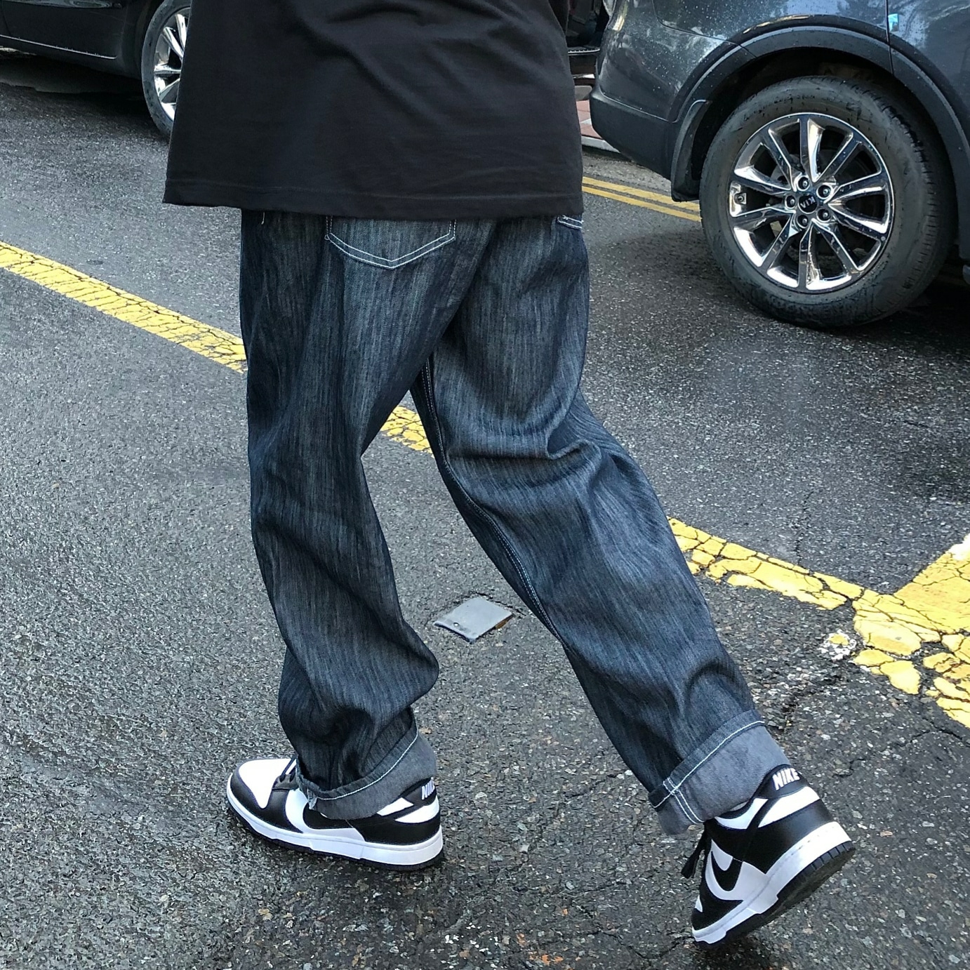 Nike Dunk Low Retro Black 착용 스타일
