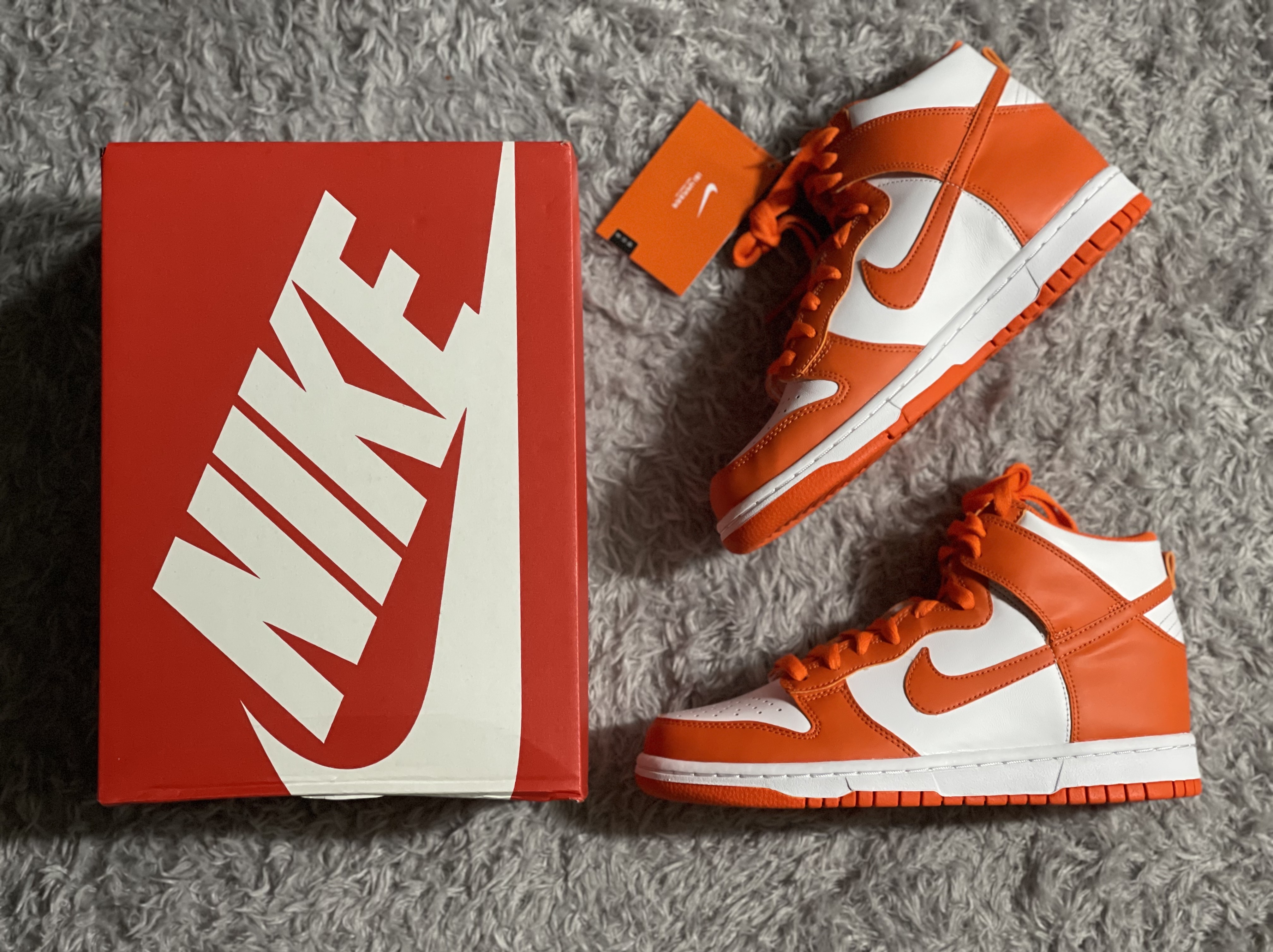 (GS) Nike Dunk High Orange Blaze, Nike Dunk High Retro Orange Blaze 착용 스타일 - 2