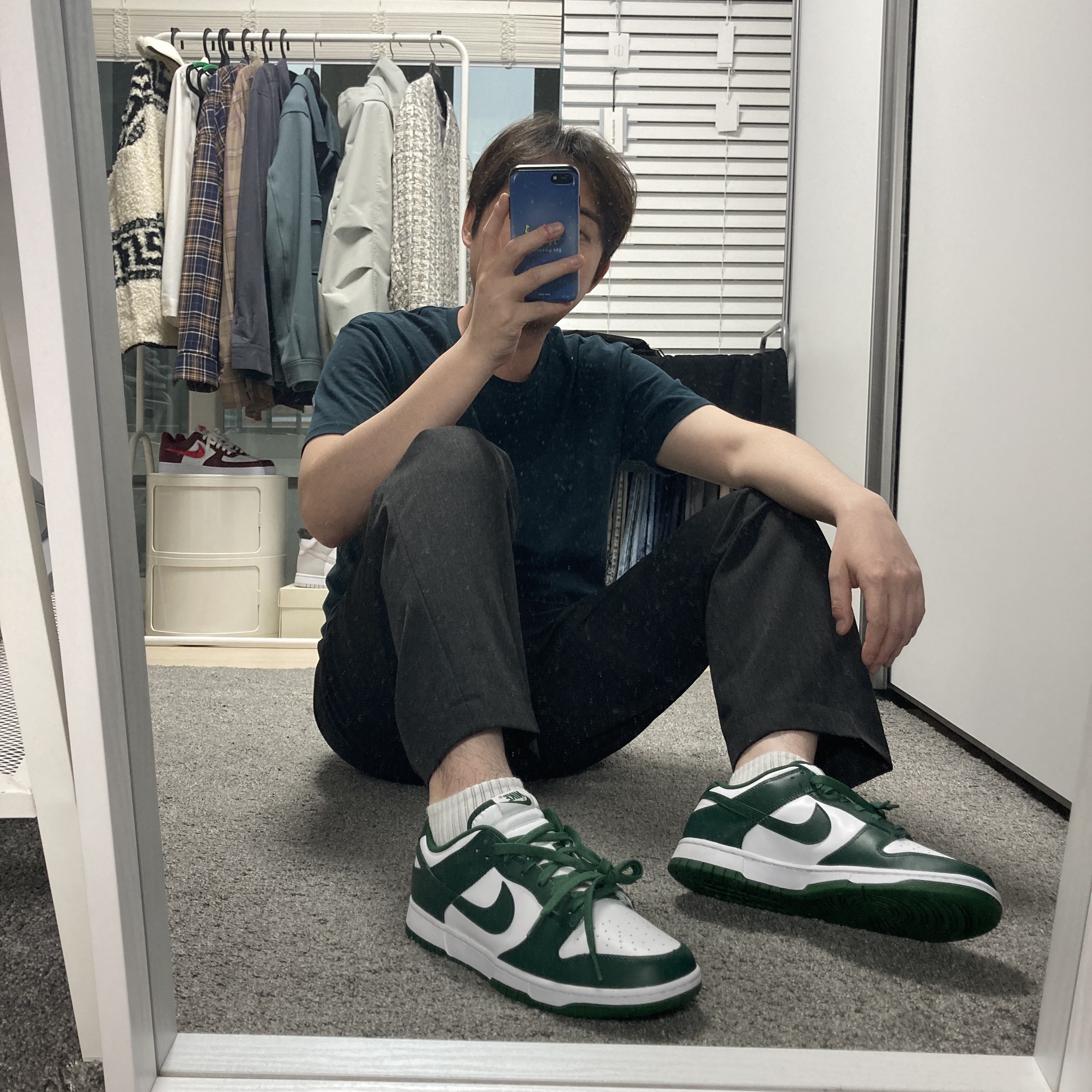 Nike Dunk Low Retro Varsity Green 착용 스타일 - 2