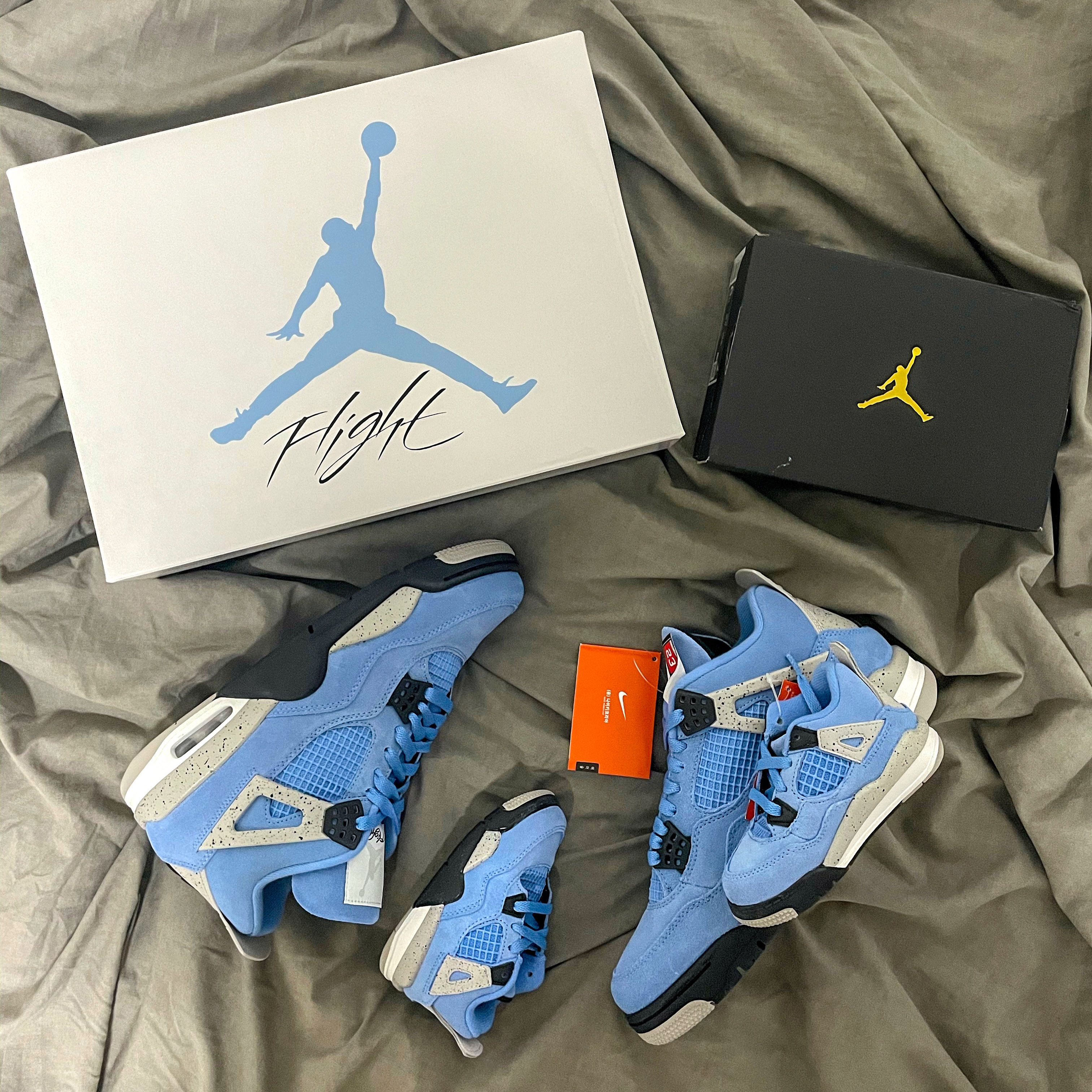 Jordan 4 Retro University Blue, (TD) Jordan 4 Retro University Blue 착용 스타일