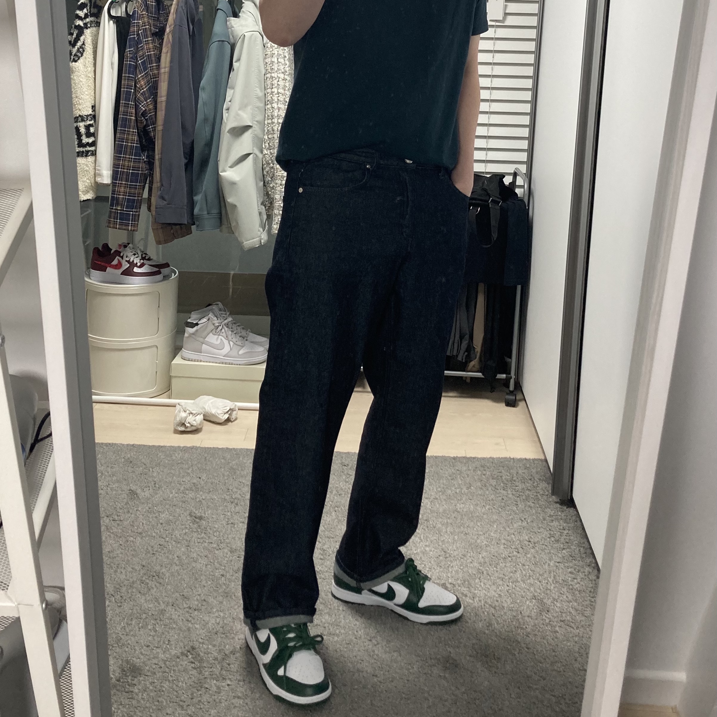 Nike Dunk Low Retro Varsity Green 착용 스타일 - 1