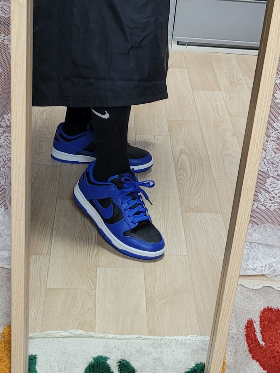 Nike Dunk Low Retro Hyper Cobalt ์ฐฉ์ฉ ์คํ์ผ