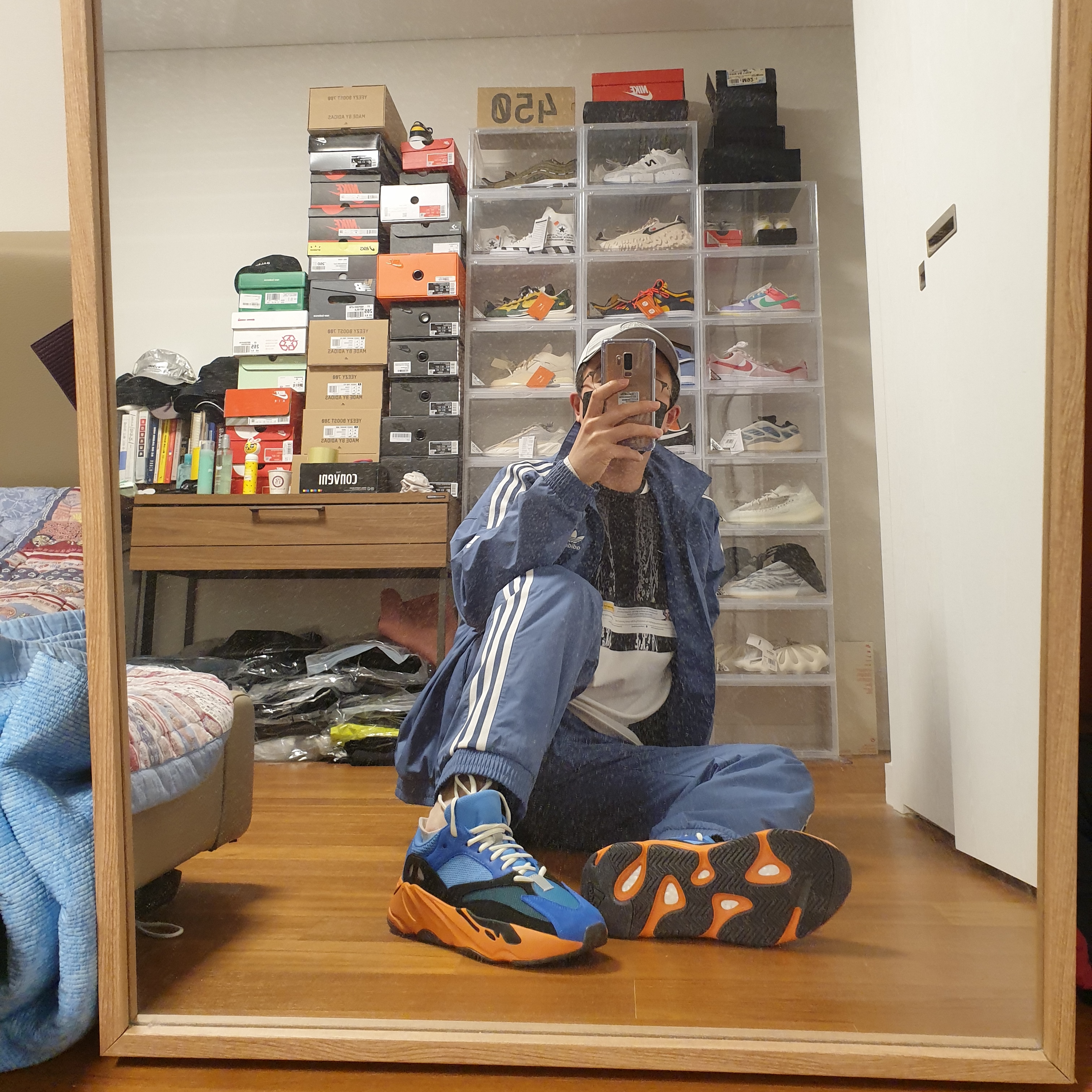Nike x Cav Empt Long Sleeve Graphic Shirt Jersey, Adidas Yeezy Boost 700 Bright Blue 착용 스타일 - 4