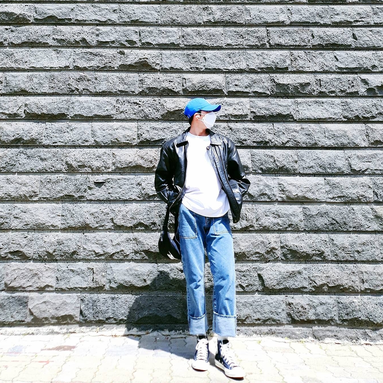 Converse Chuck 70 Hi Black 착용 스타일 - 1