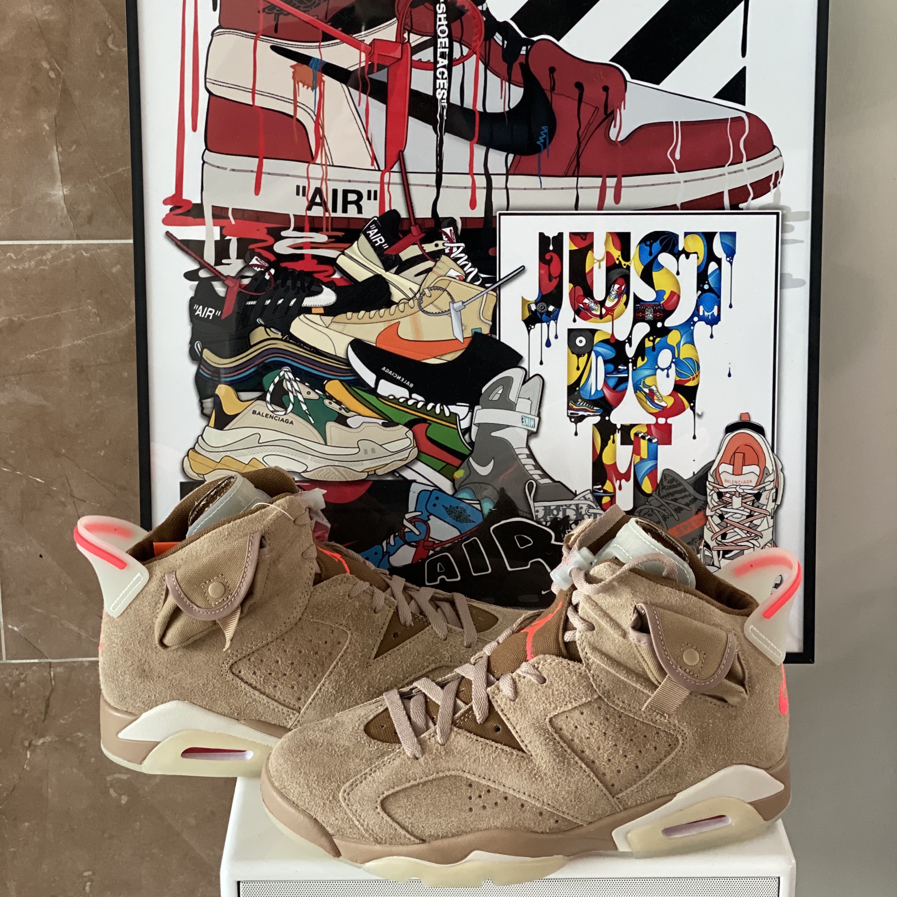 Jordan 6 x Travis Scott Retro SP British Khaki 착용 스타일 - 4