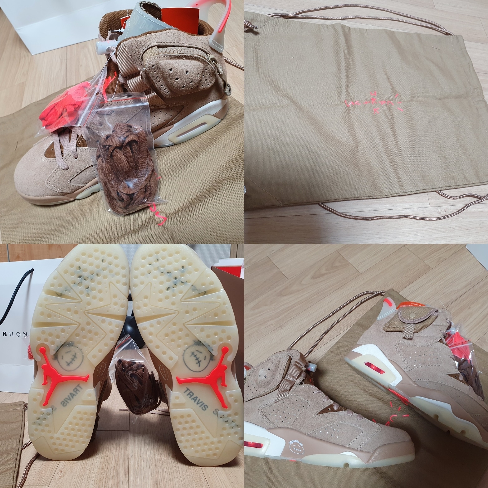 Jordan 6 x Travis Scott Retro SP British Khaki 착용 스타일