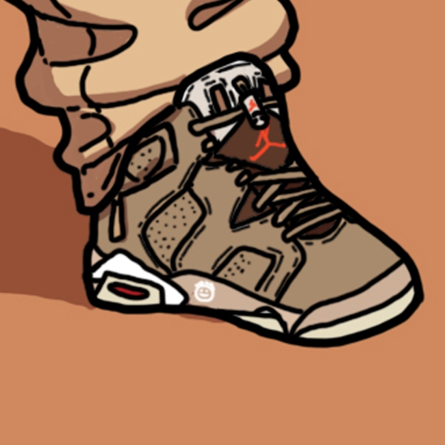 Jordan 6 x Travis Scott Retro SP British Khaki, Jordan x Travis Scott Pullover Hoodie - Asia 착용 스타일 - 4