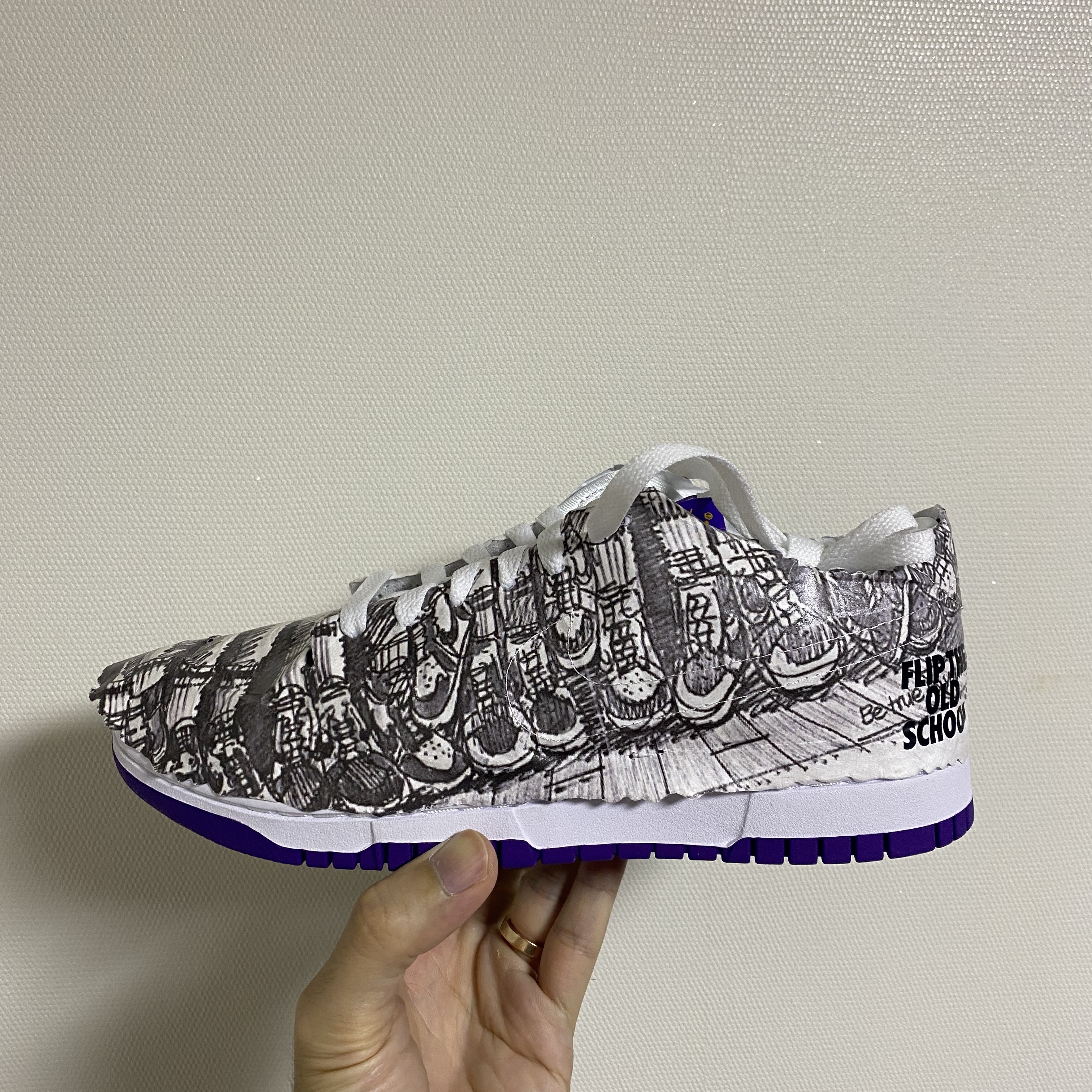 (W) Nike Dunk Low SE Flip 착용 스타일 - 1