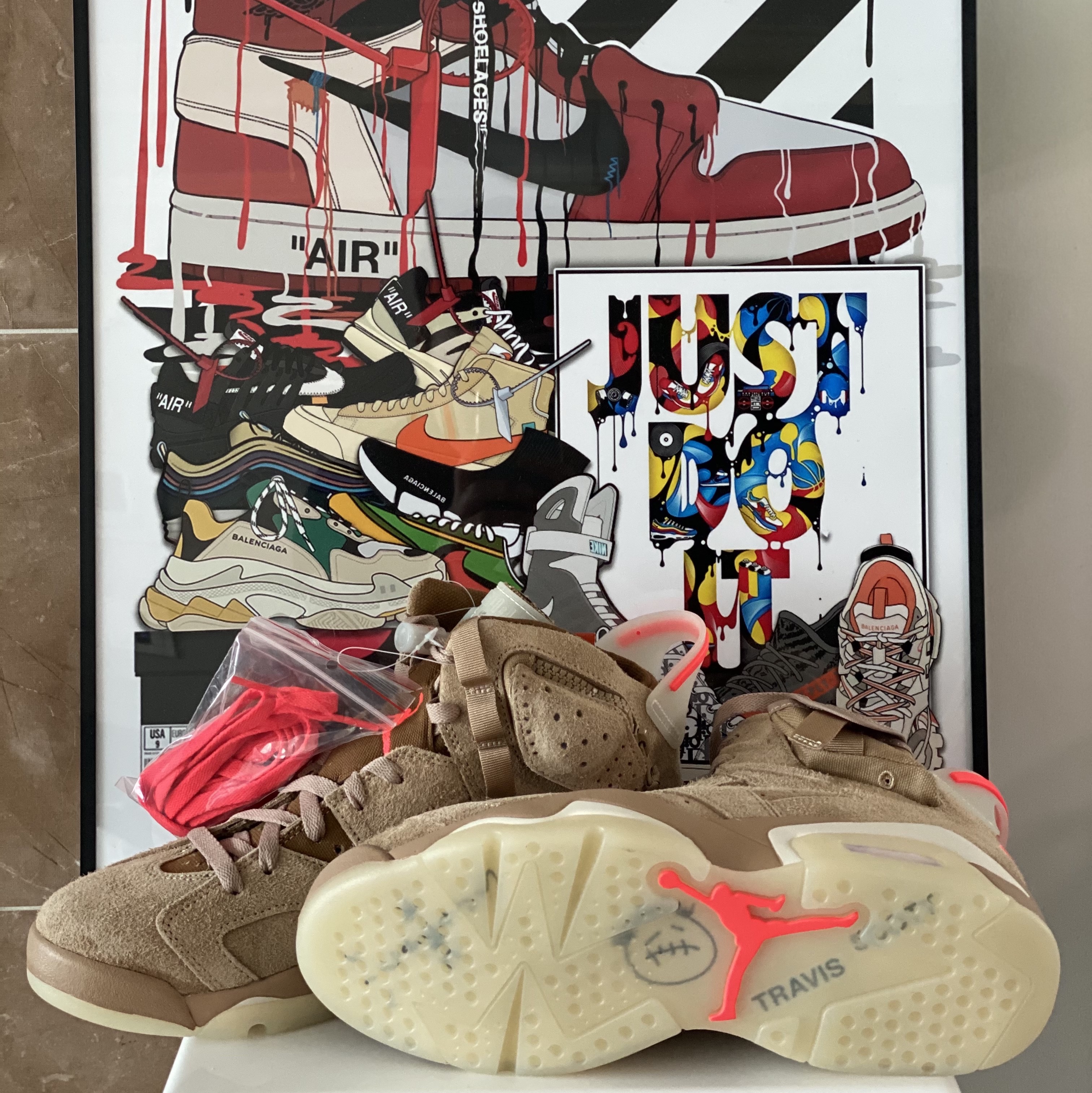 Jordan 6 x Travis Scott Retro SP British Khaki 착용 스타일 - 1