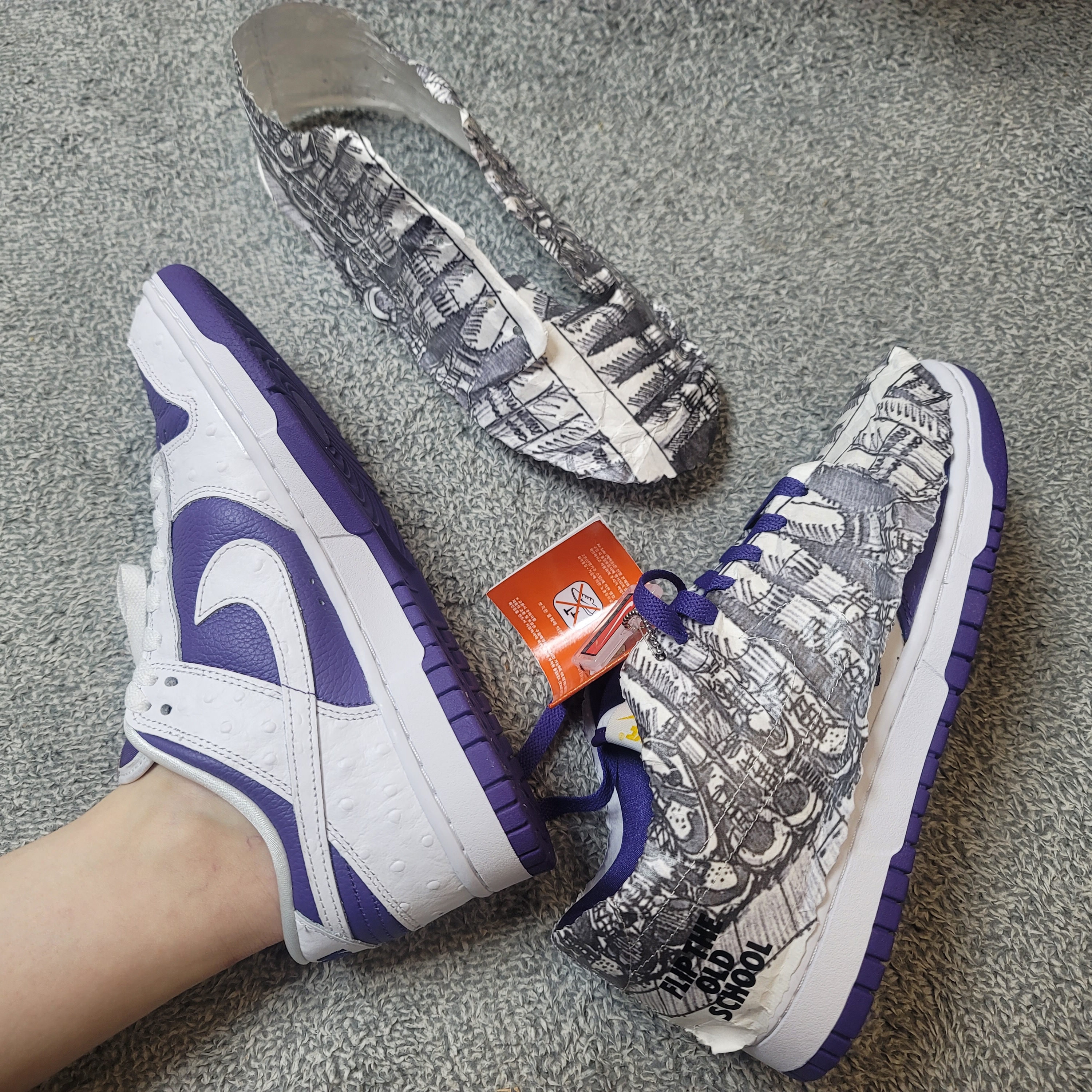(W) Nike Dunk Low SE Flip 착용 스타일 - 3