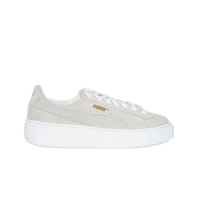 (W) Puma Suede Platform White Gold