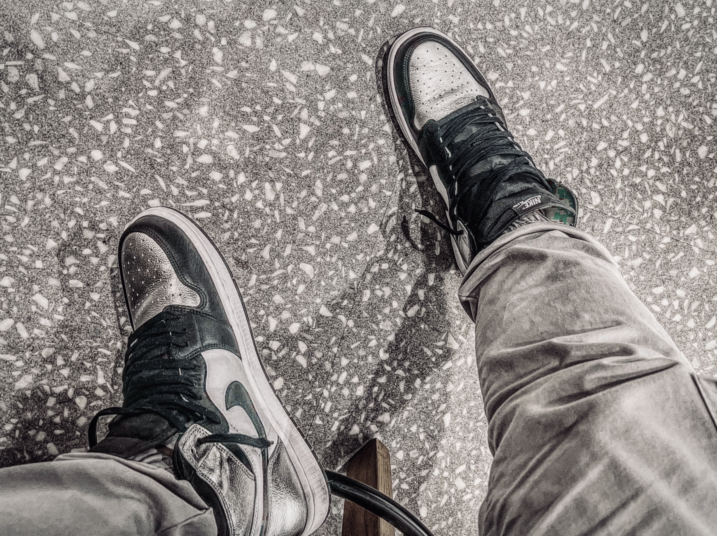 (W) Jordan 1 Retro High OG Silver Toe 착용 스타일