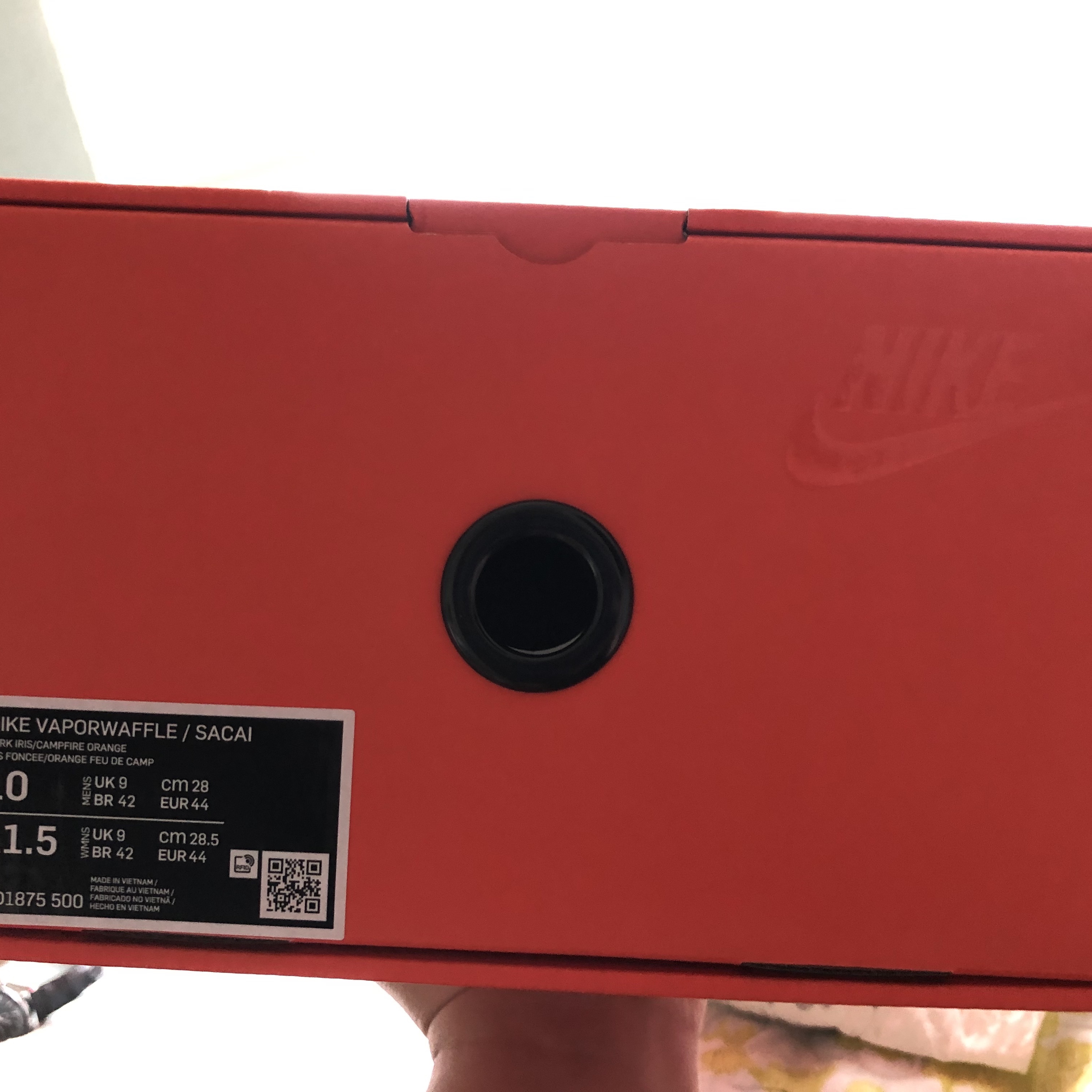 Nike x Sacai VaporWaffle Dark Iris 착용 스타일 - 1