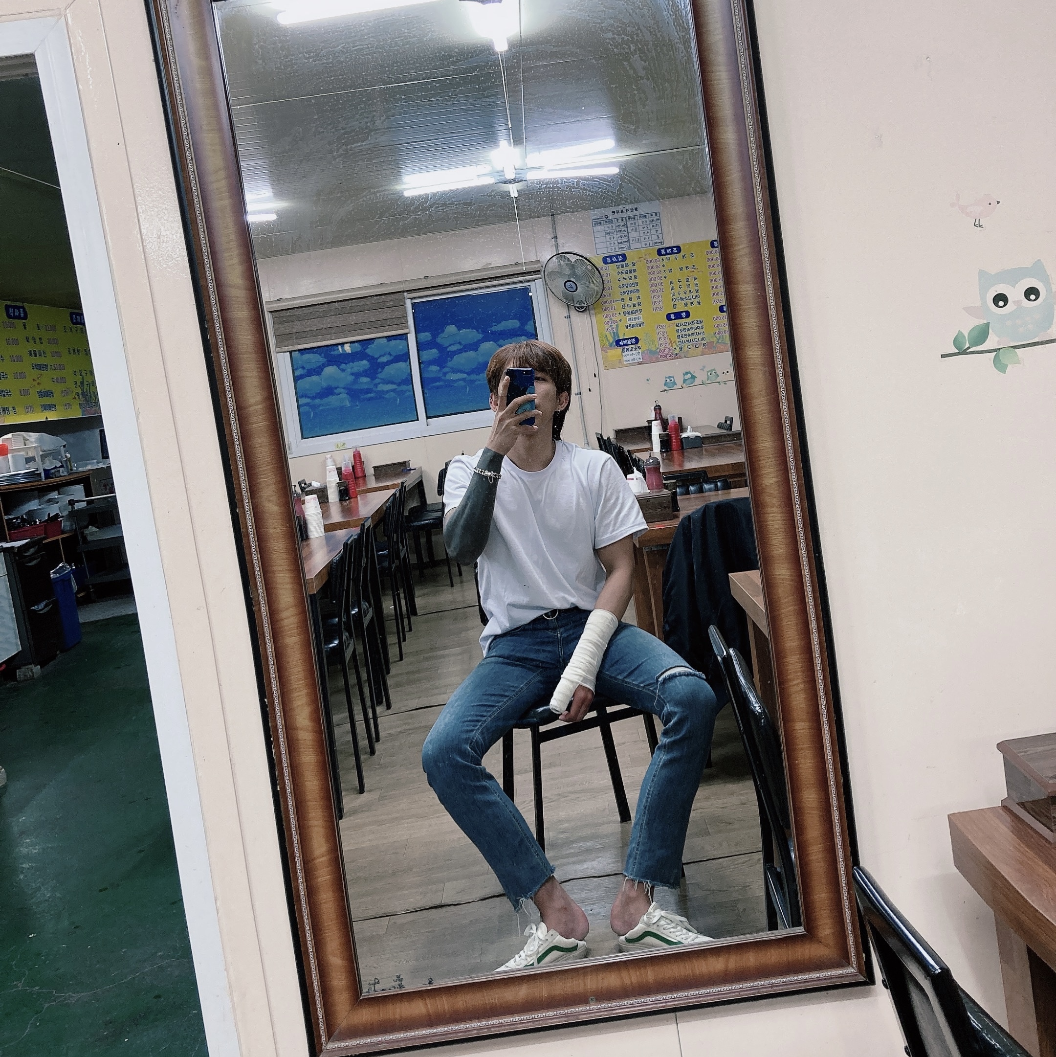 Vans Style 36 Marshmallow Jolly Green 착용 스타일