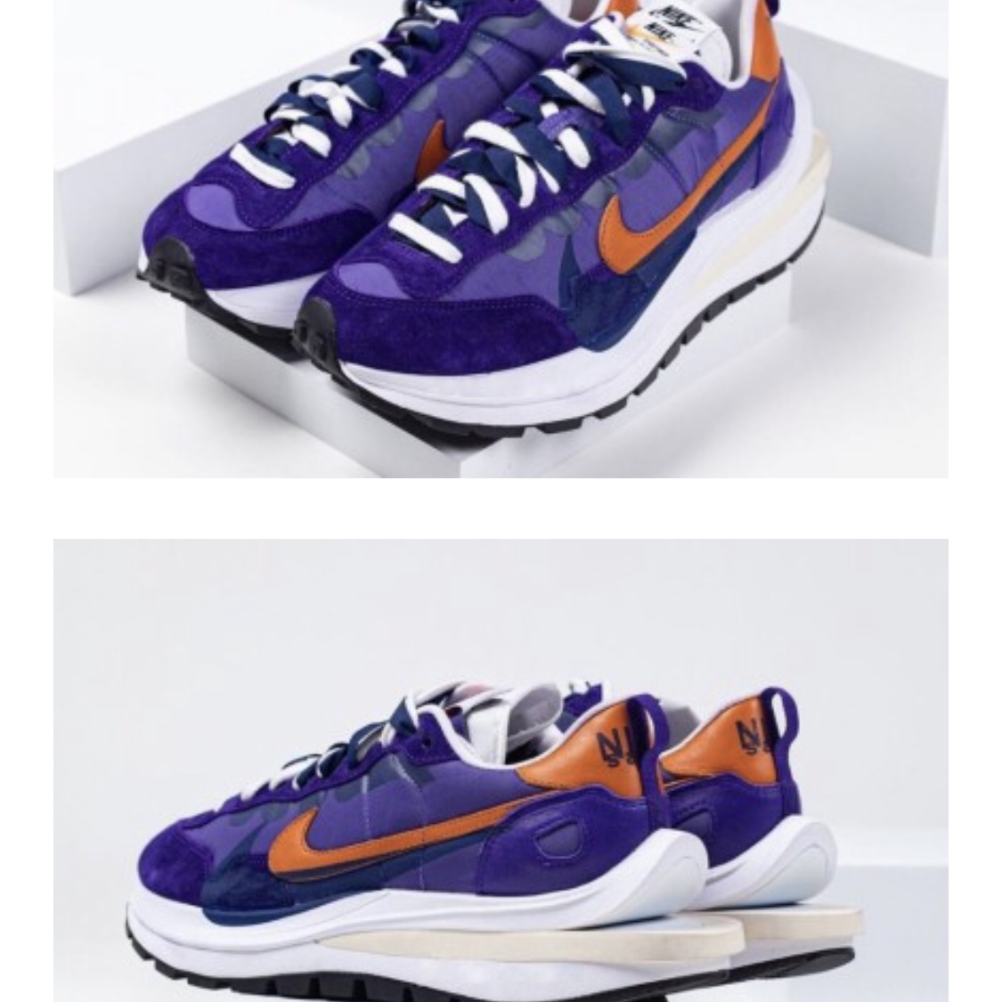 Nike x Sacai VaporWaffle Dark Iris 착용 스타일