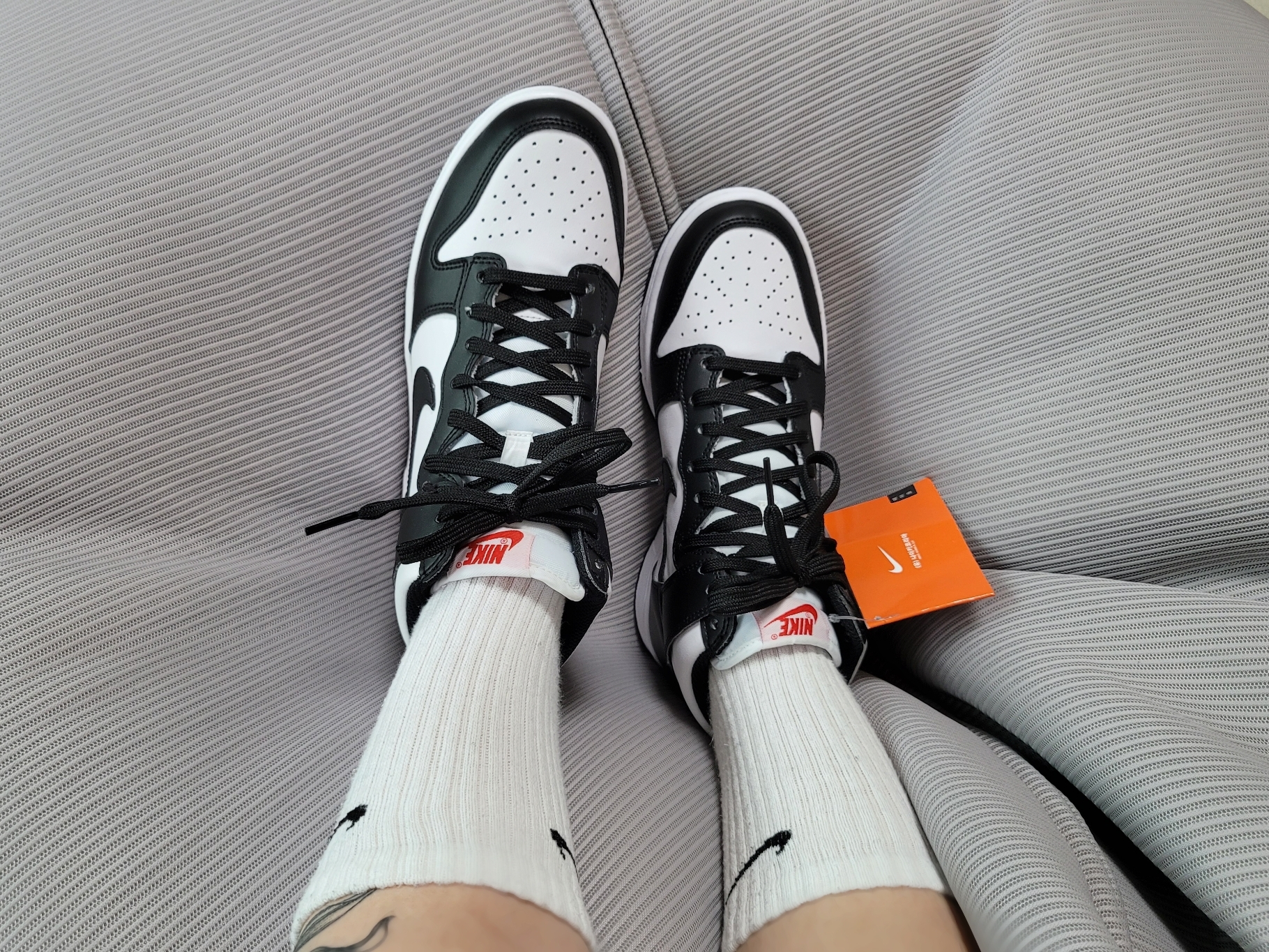 Nike Dunk High Retro Black and White, (W) Nike Dunk High Black and White 착용 스타일
