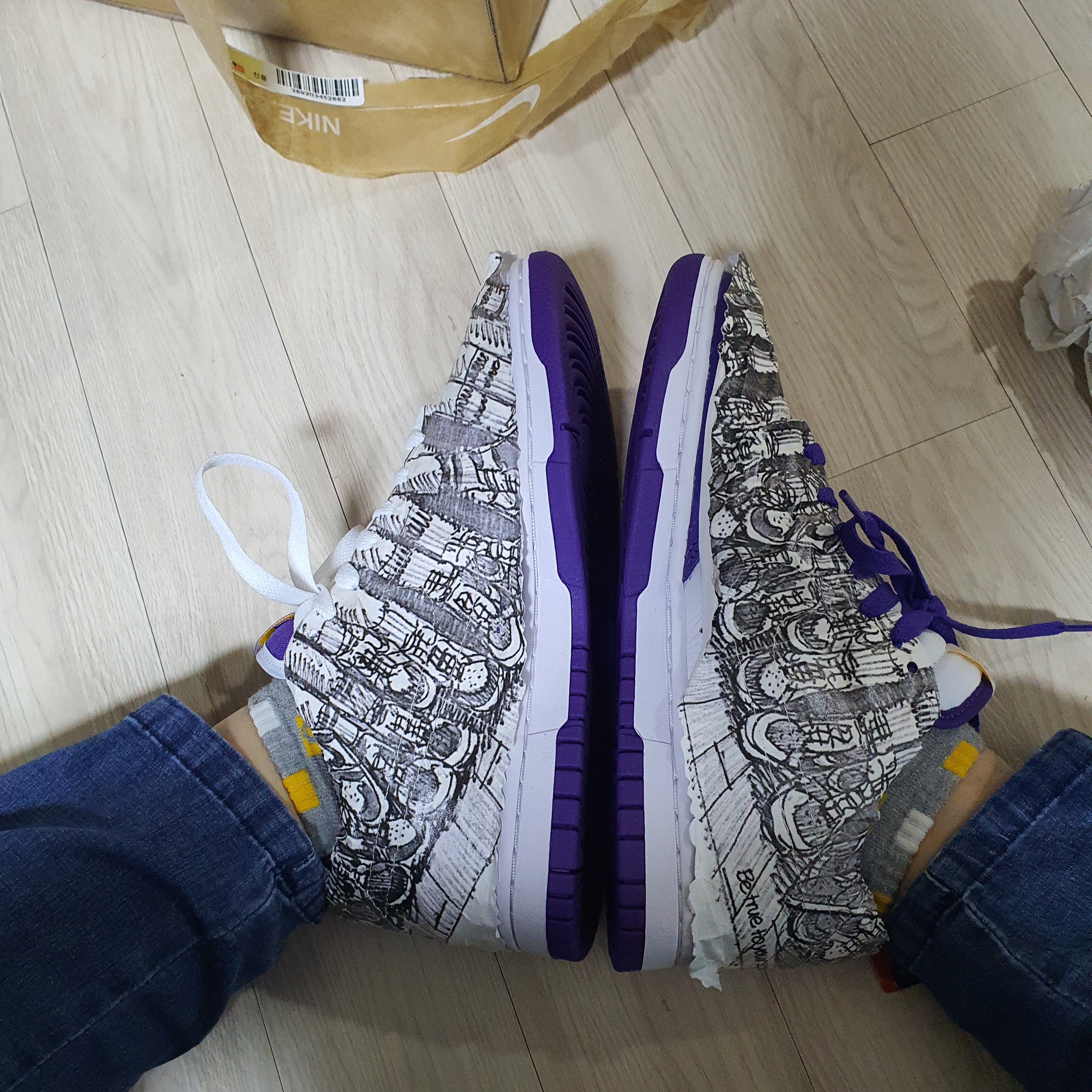 (W) Nike Dunk Low SE Flip 착용 스타일 - 4