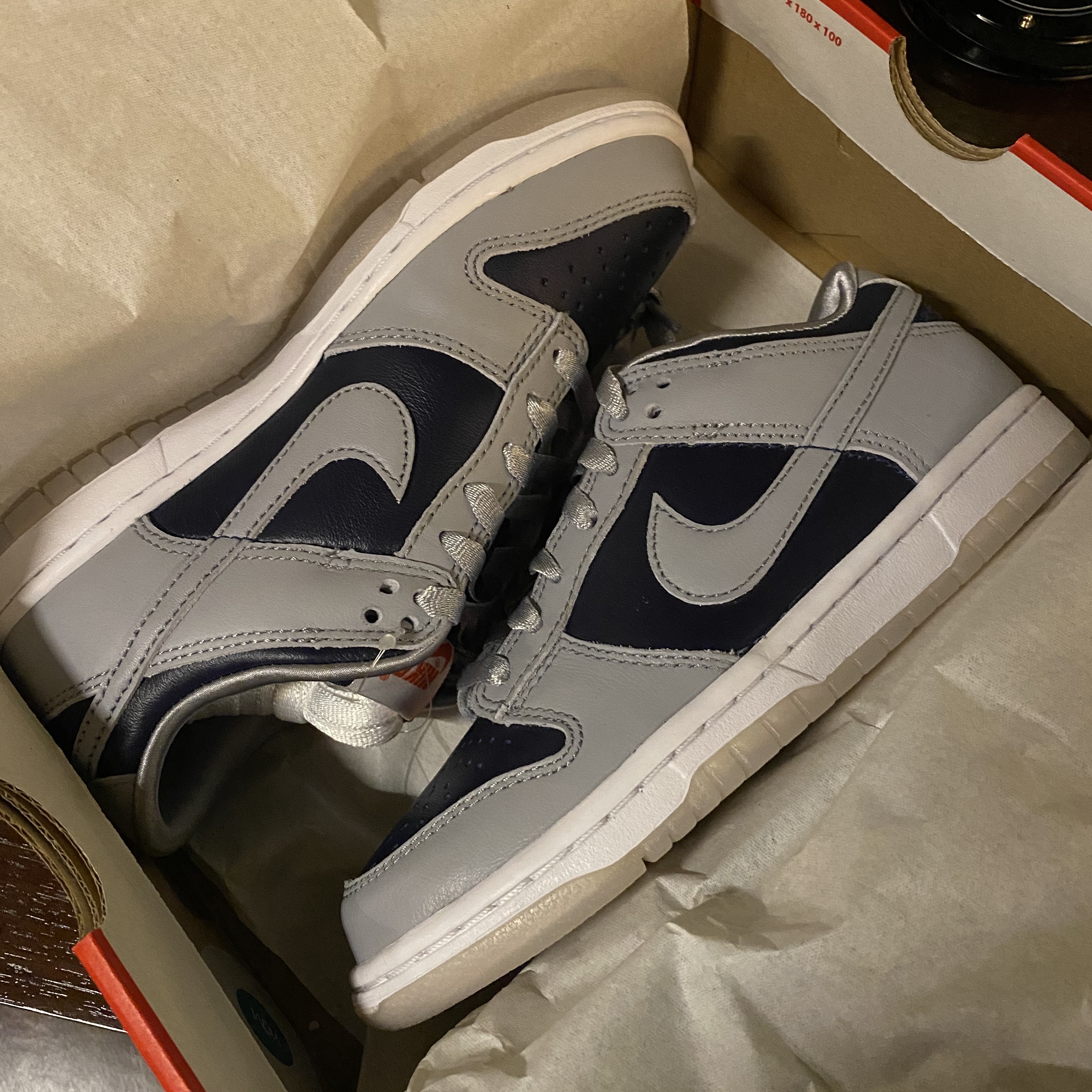 (W) Nike Dunk Low SP College Navy 착용 스타일 - 1