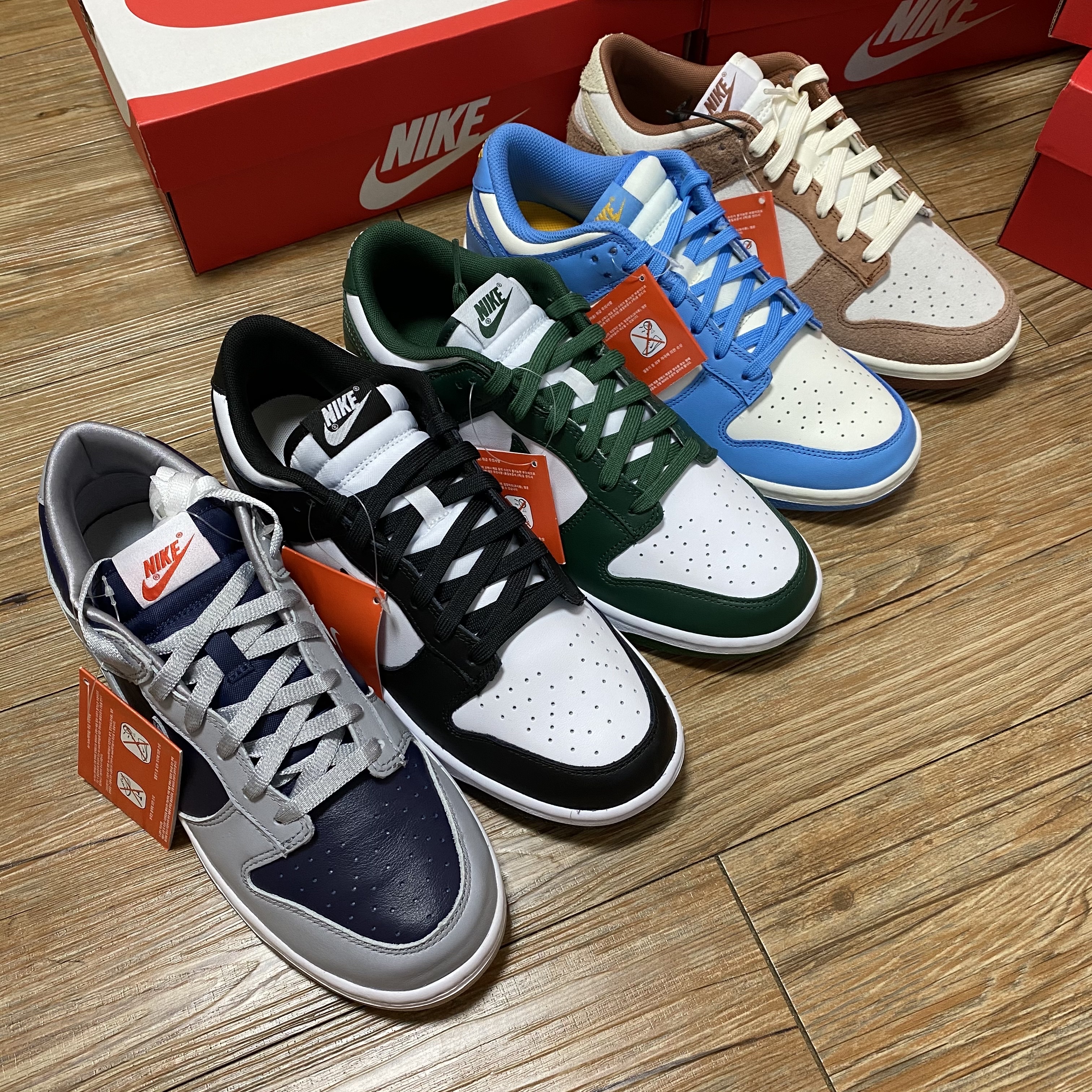 Nike Dunk Low Retro Varsity Green, Nike Dunk Low Retro Black 착용 스타일