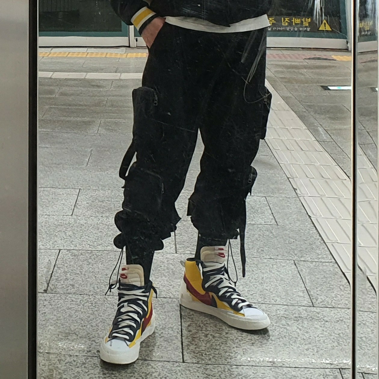 Nike x Sacai Blazer Mid Snow Beach 착용 스타일 - 2