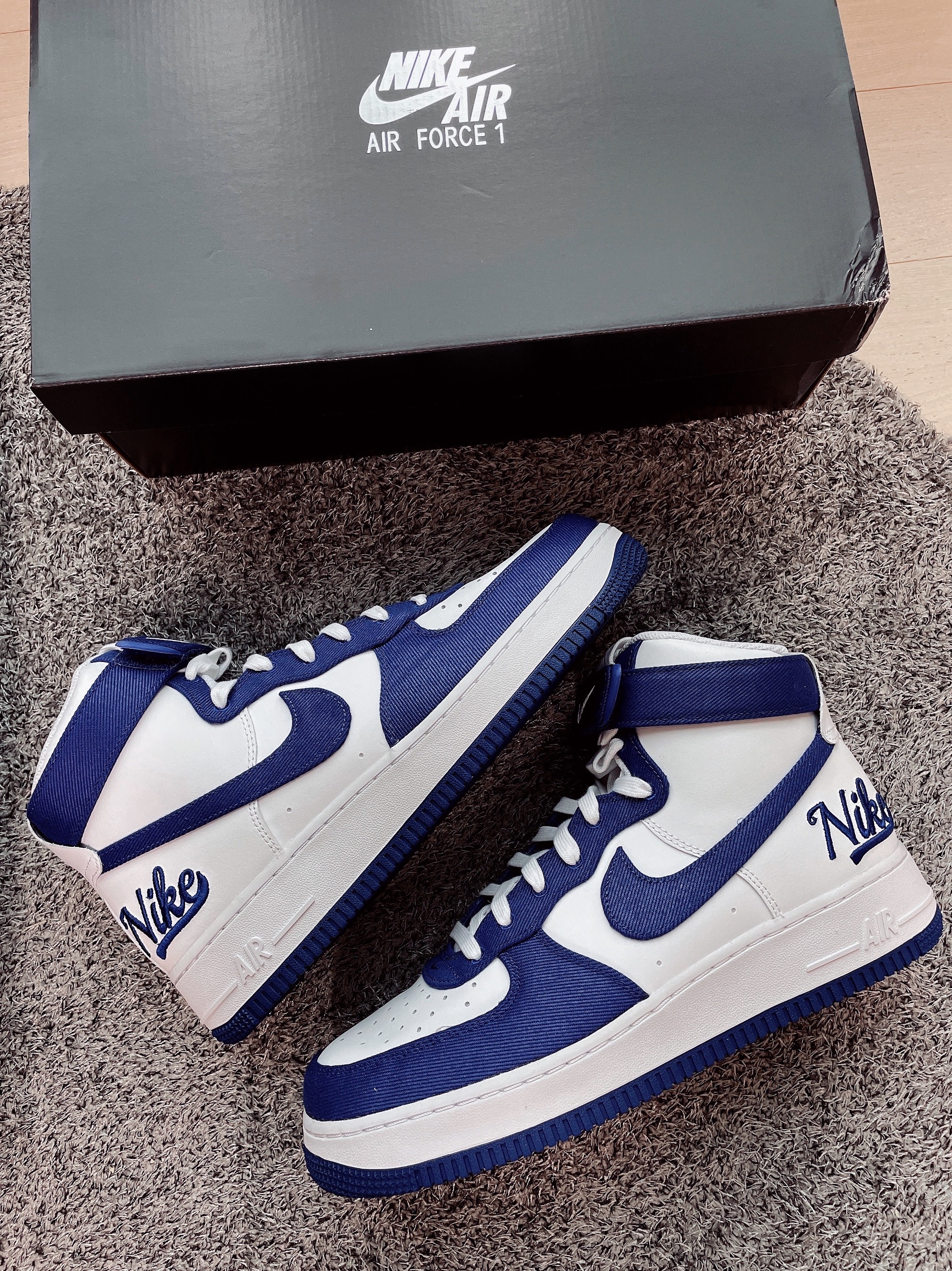 Nike Air Force 1 High '07 LV8 EMB Dodgers 착용 스타일