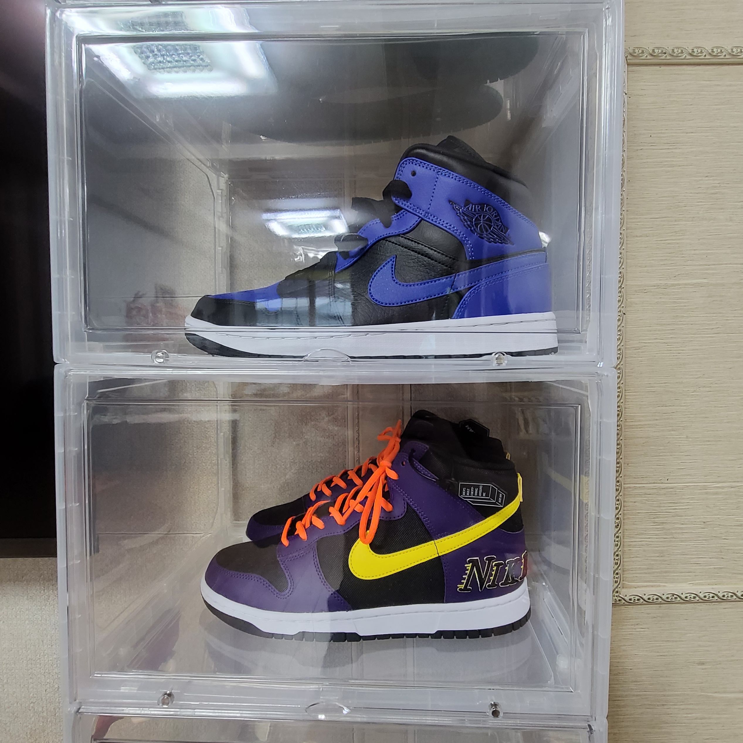 Nike Dunk High PRM EMB Court Purple, Jordan 1 Retro High OG Court Purple 2020 착용 스타일 - 2