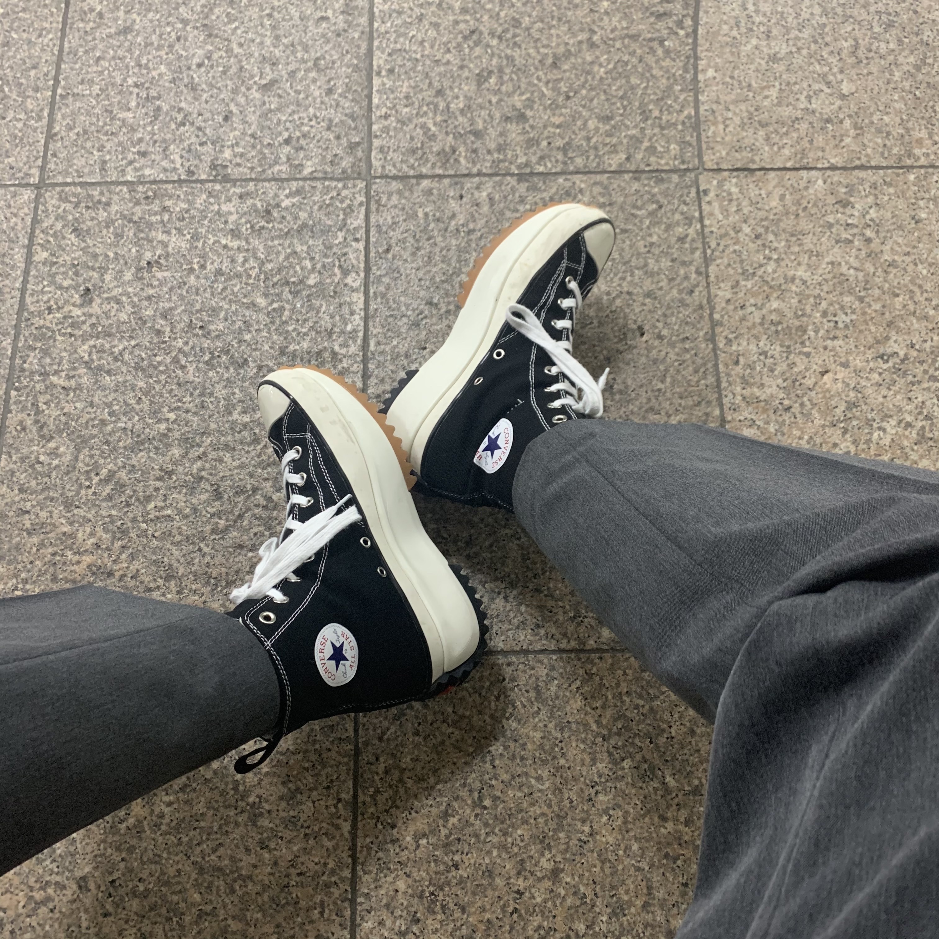 Converse x JW Anderson Run Star Hike Hi Black ์ฐฉ์ฉ ์คํ์ผ