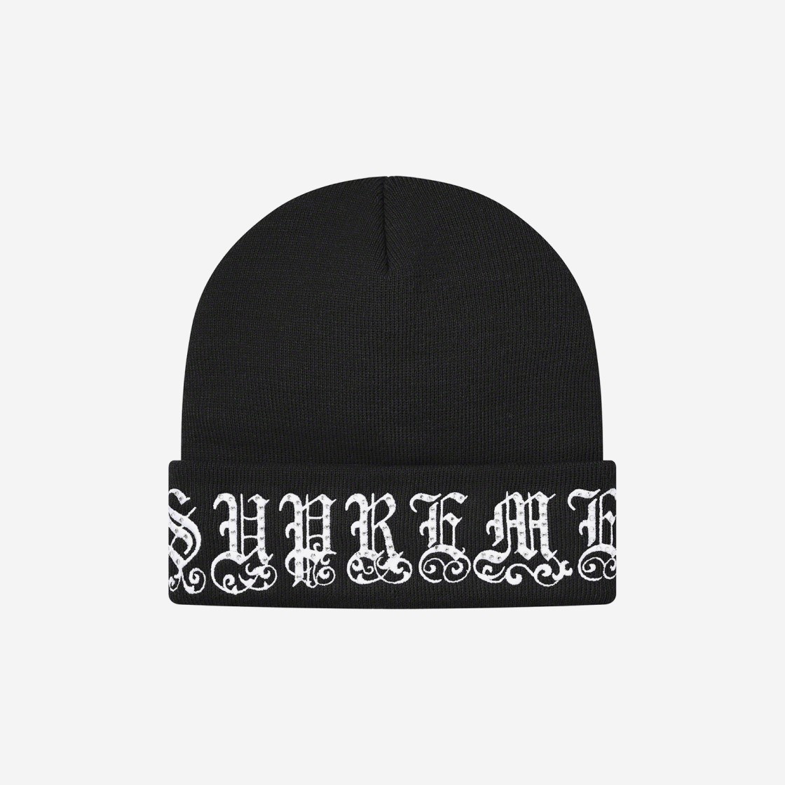 Supreme Old English Rhinestone Beanie Black - 21SS 상세 이미지 1