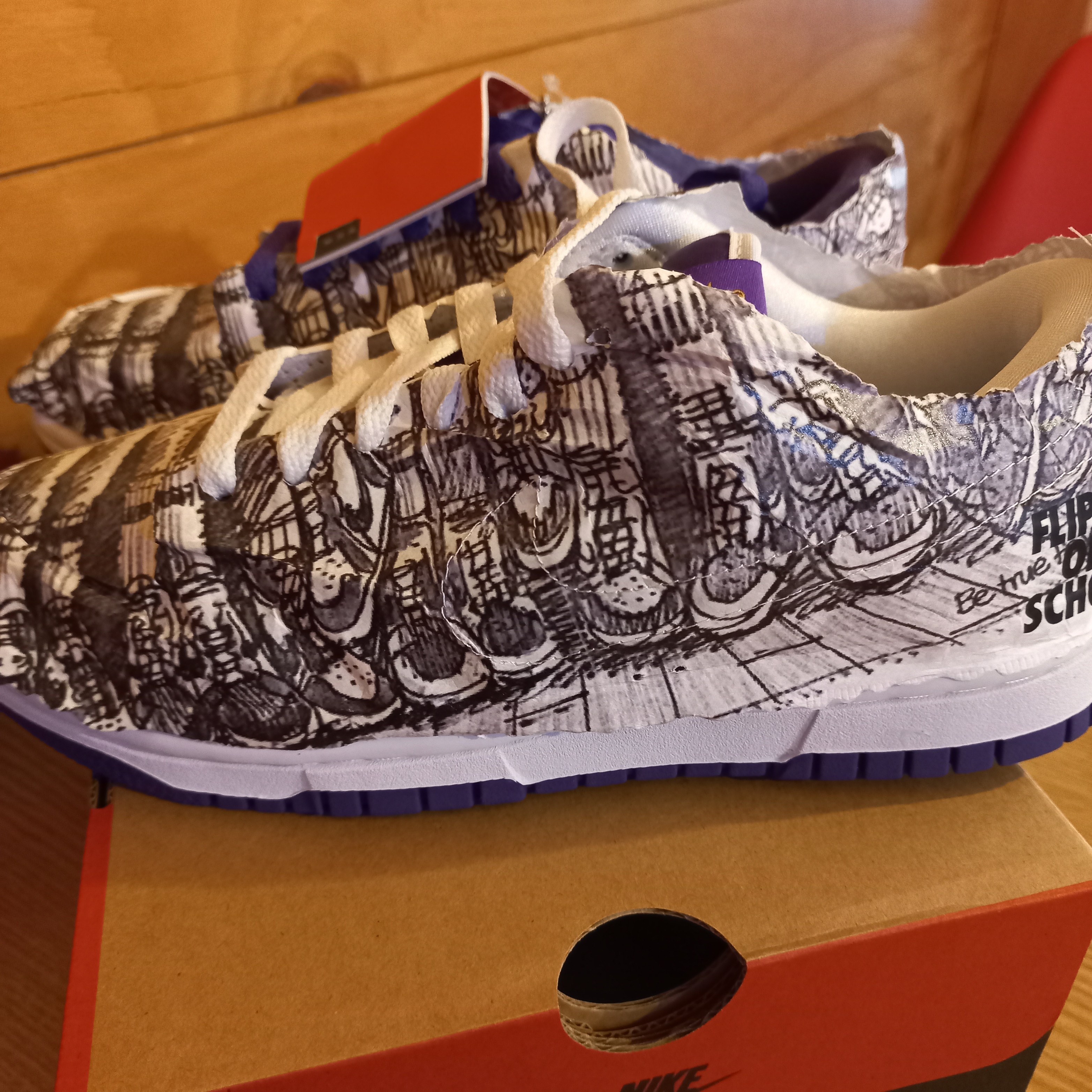 (W) Nike Dunk Low SE Flip 착용 스타일 - 4