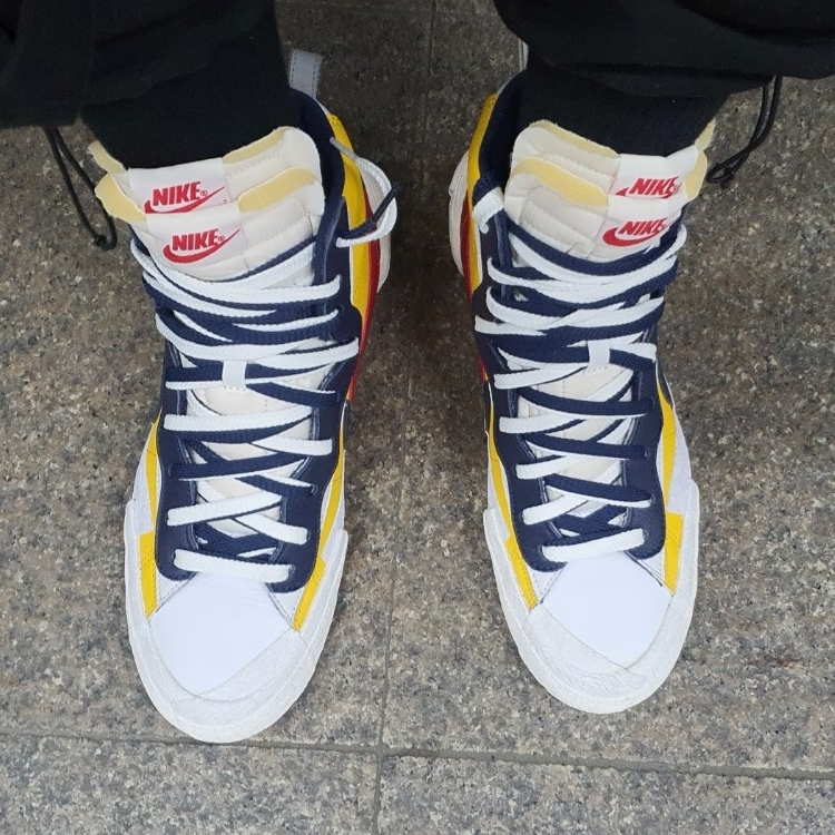 Nike x Sacai Blazer Mid Snow Beach 착용 스타일 - 1