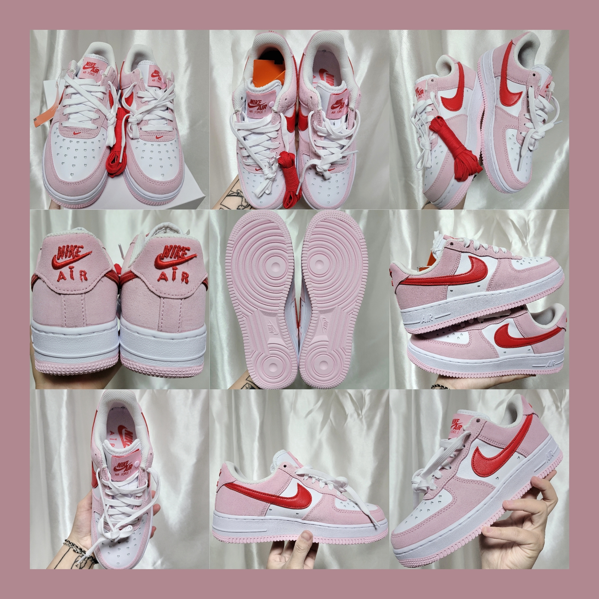 Nike Air Force 1 '07 QS Valentine's Day 착용 스타일