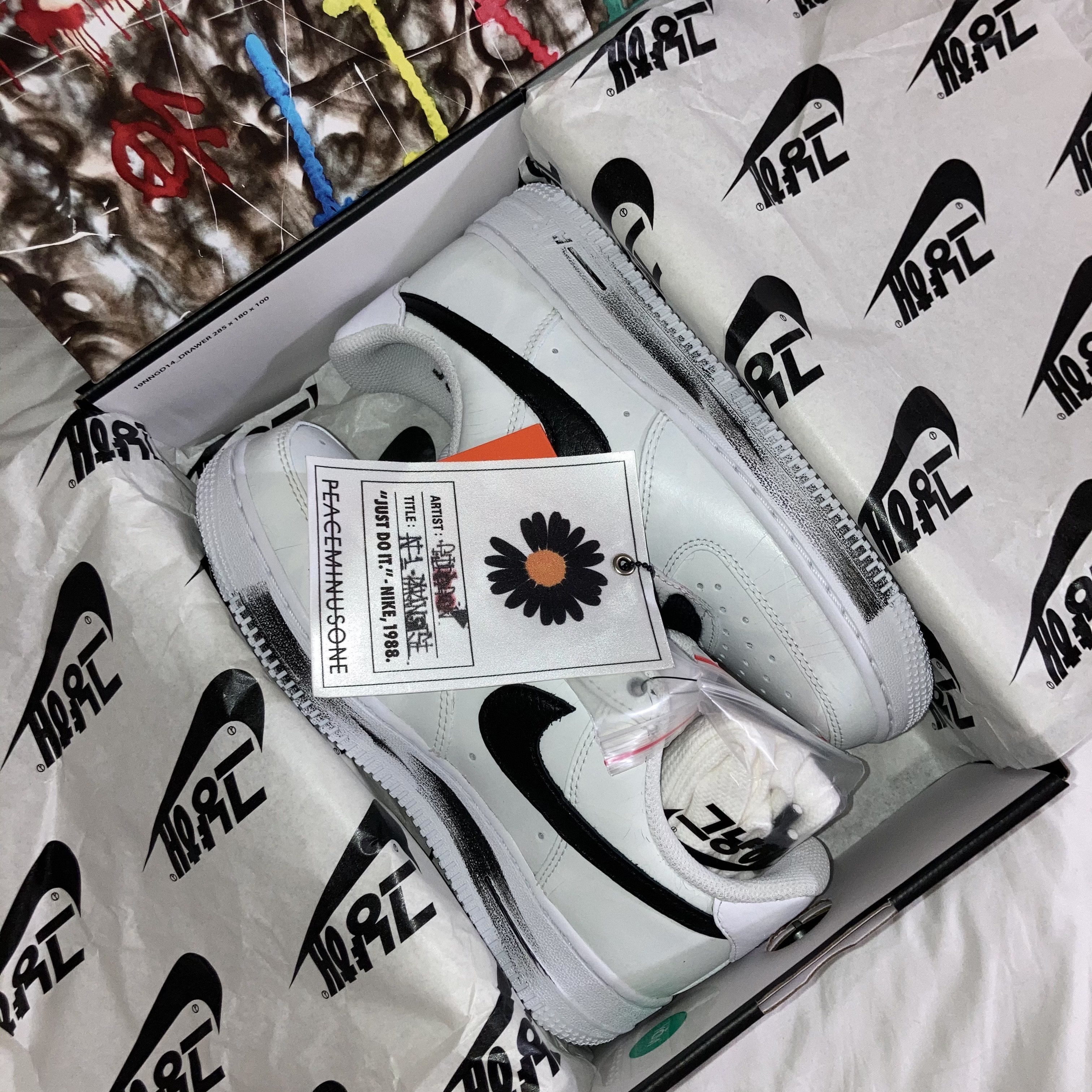 Nike x Peaceminusone Air Force 1 Low Para-Noise 2.0 착용 스타일
