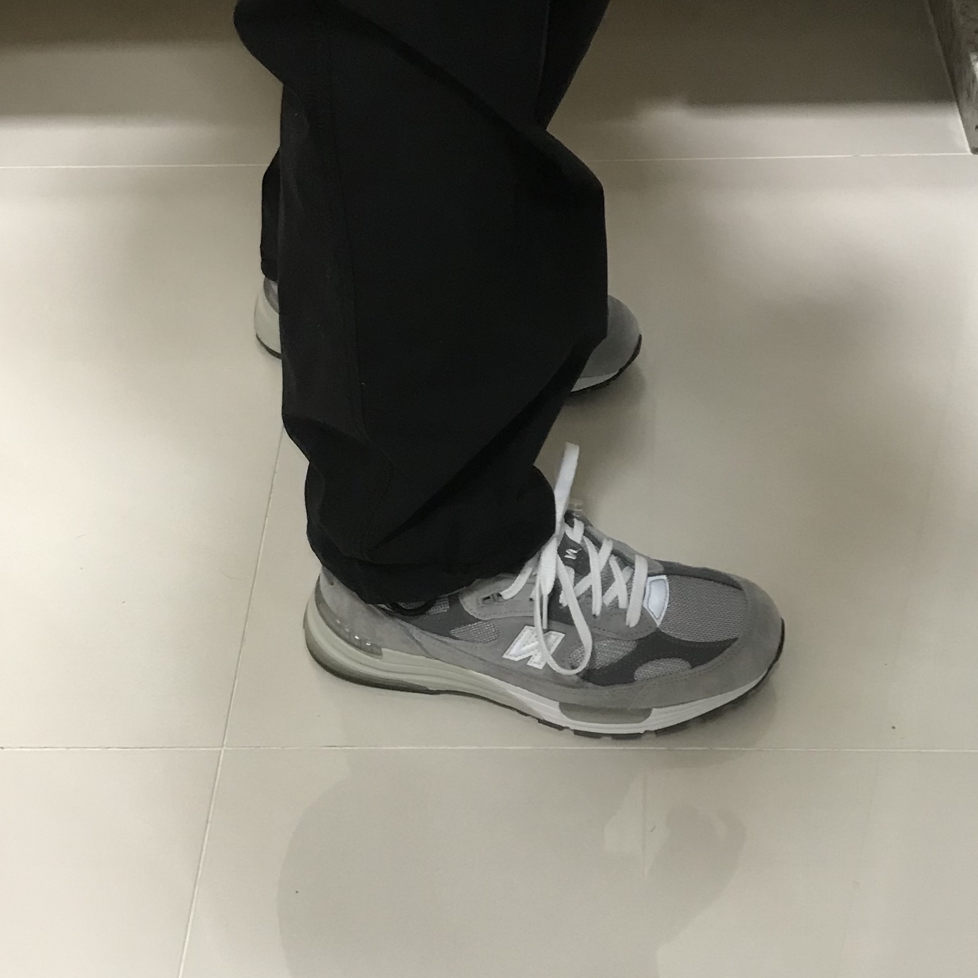 New Balance 992 Made in USA Grey - D Standard 착용 스타일