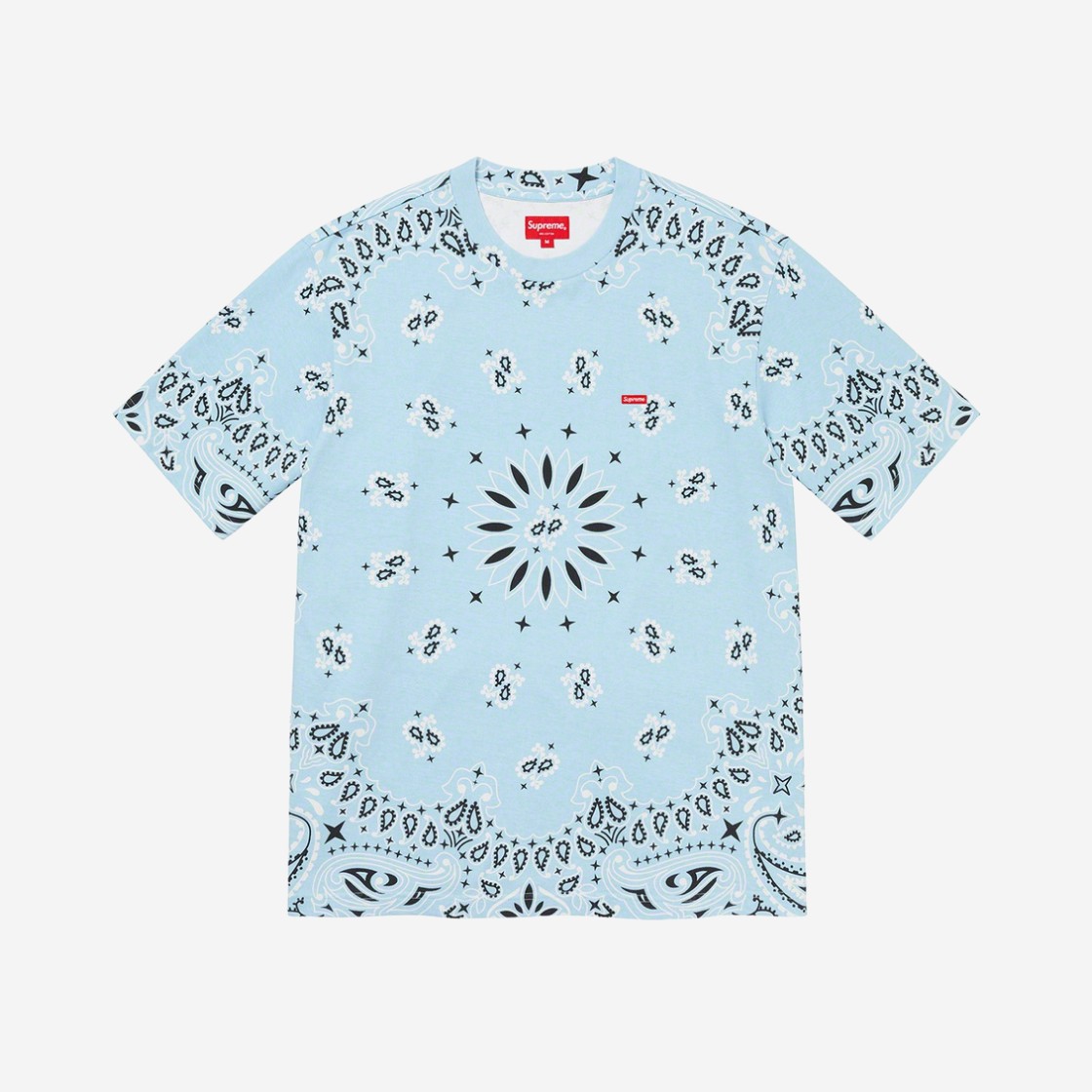 Supreme Small Box T-Shirt Light Blue Bandana - 21SS 상세 이미지 1