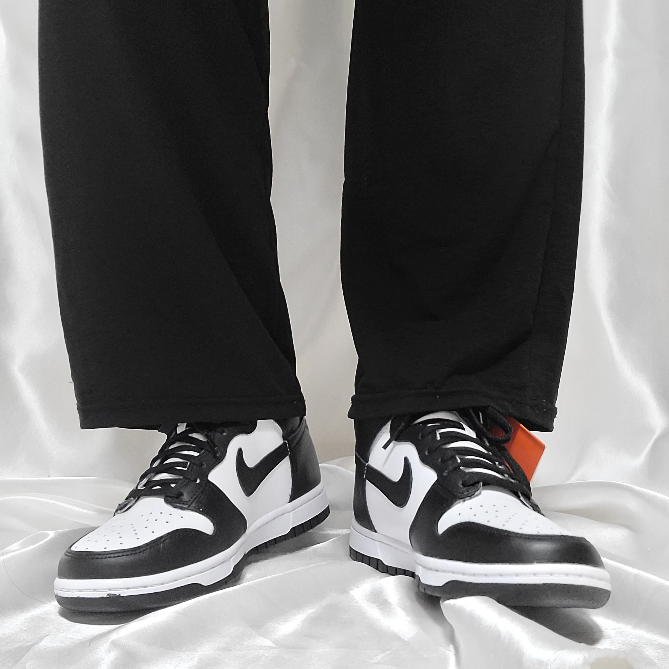 Nike Dunk High Retro Black and White, (W) Nike Dunk High Black and White 착용 스타일 - 3