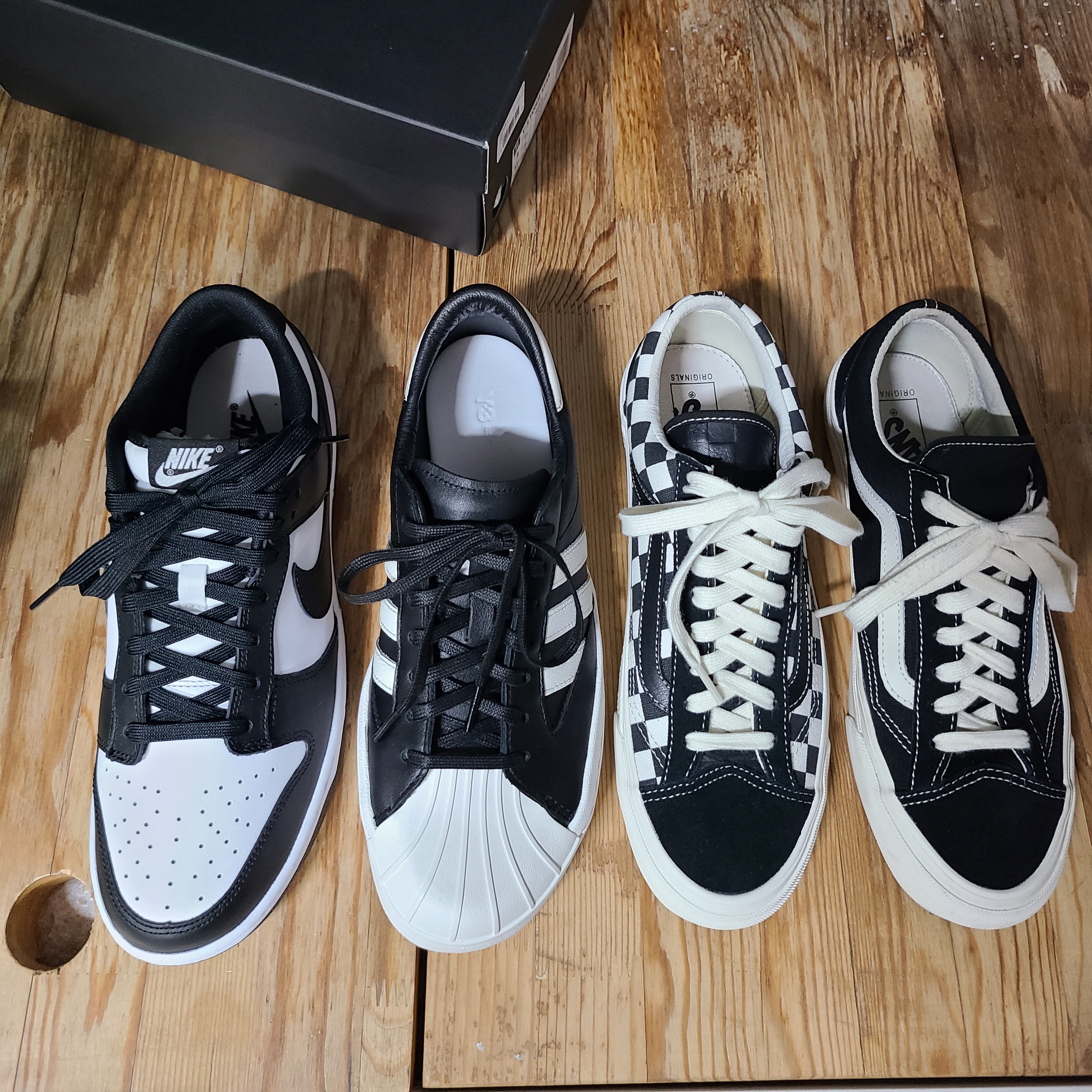 Y-3 Yohji Star Black White, Vans Vault Style 36 Black White 착용 스타일