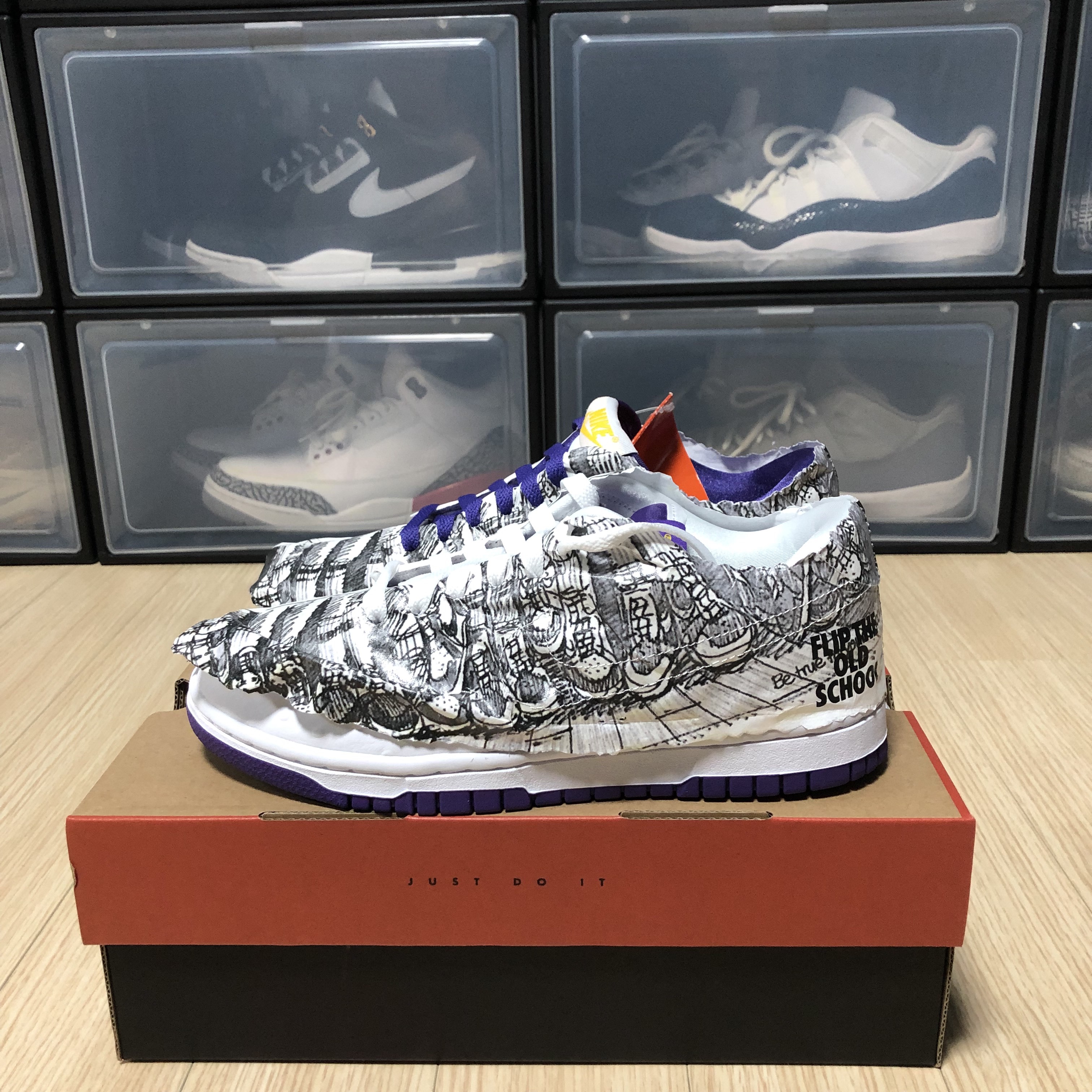 (W) Nike Dunk Low SE Flip 착용 스타일 - 1