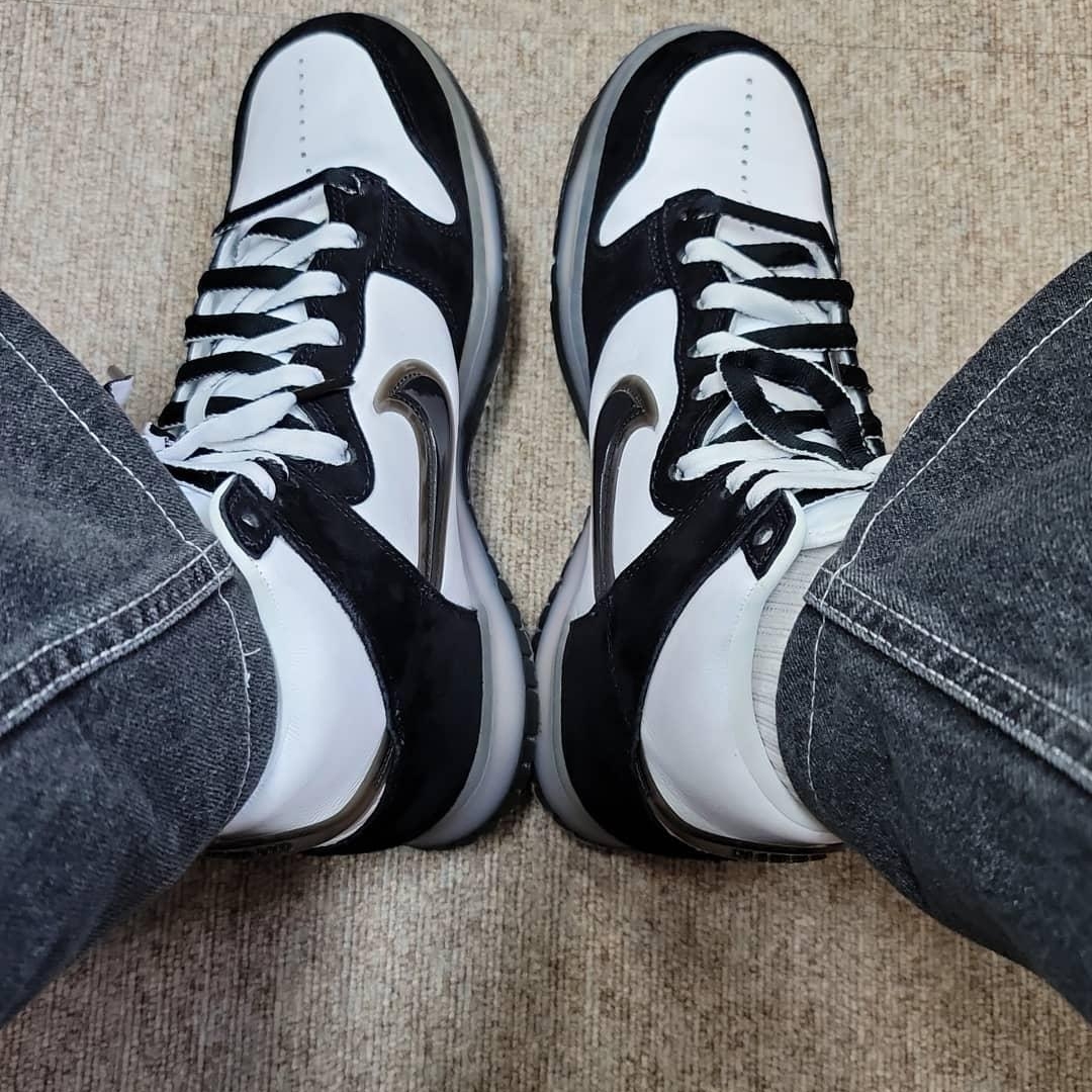 Nike x Slam Jam Dunk High SP Clear Black 착용 스타일