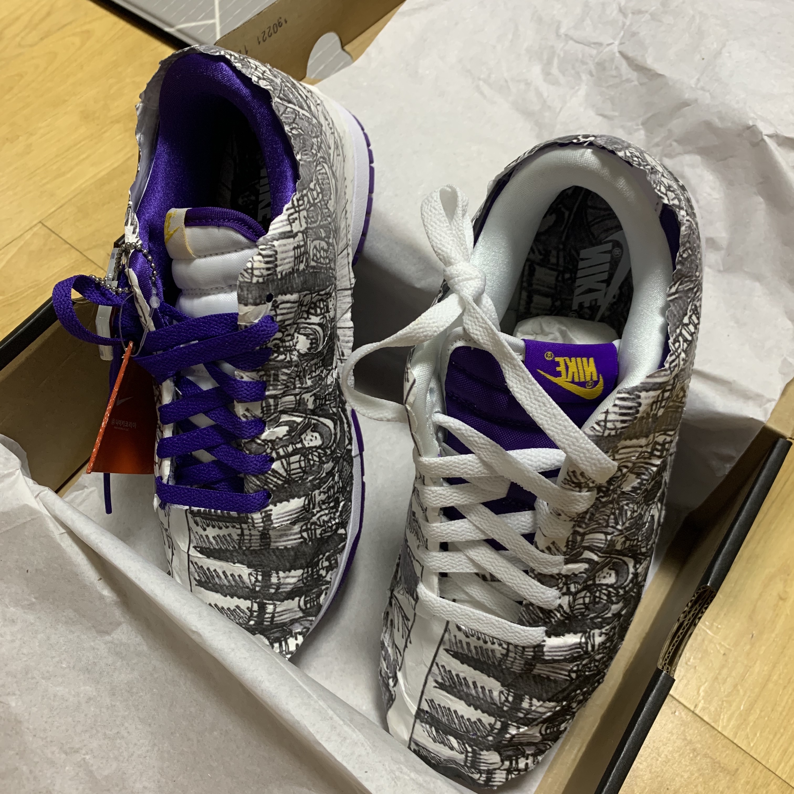 (W) Nike Dunk Low SE Flip 착용 스타일 - 3