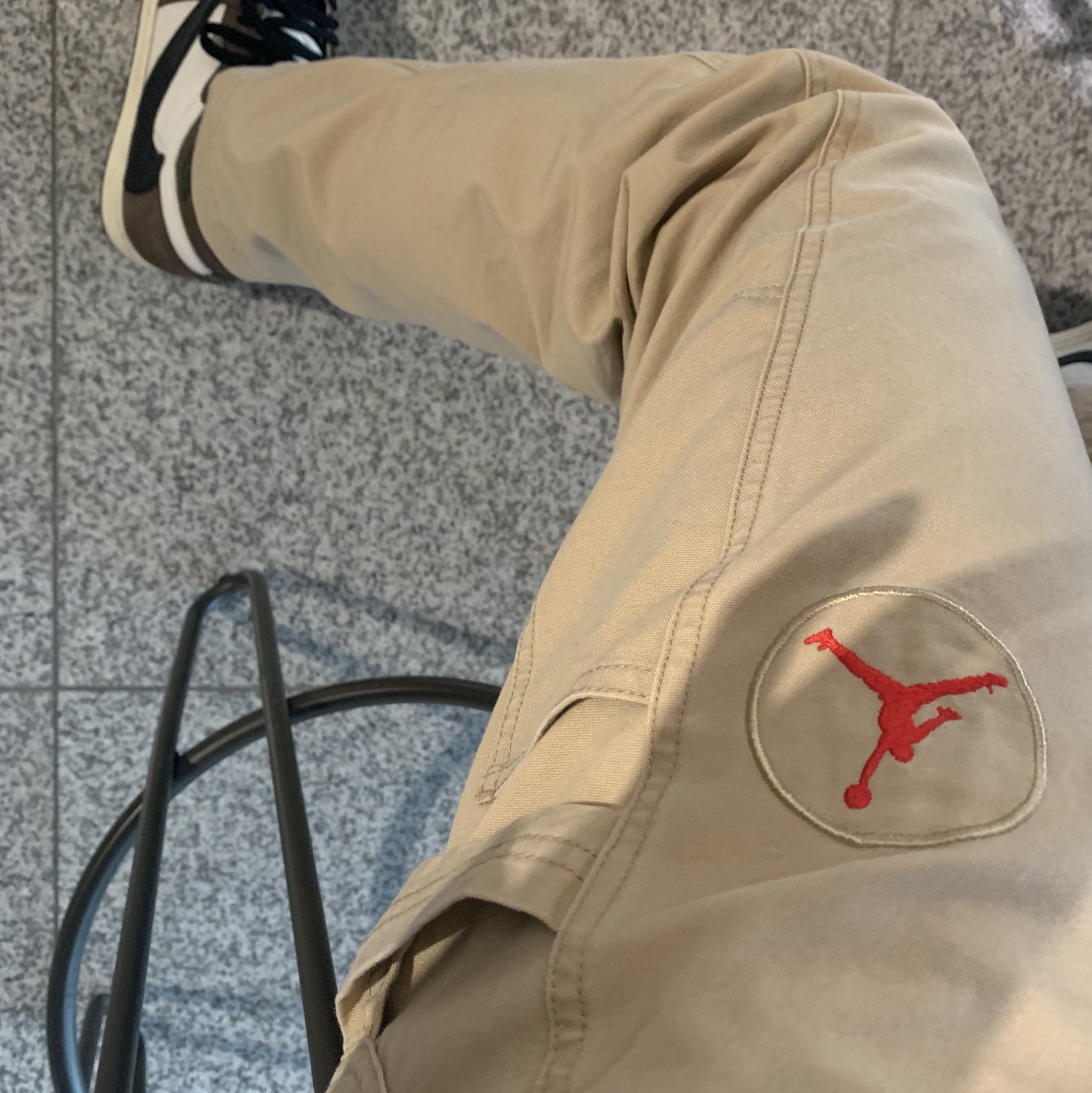 Jordan x Travis Scott Canvas Pants - Asia, Jordan 1 x Travis Scott Retro High OG SP Mocha 착용 스타일 - 4
