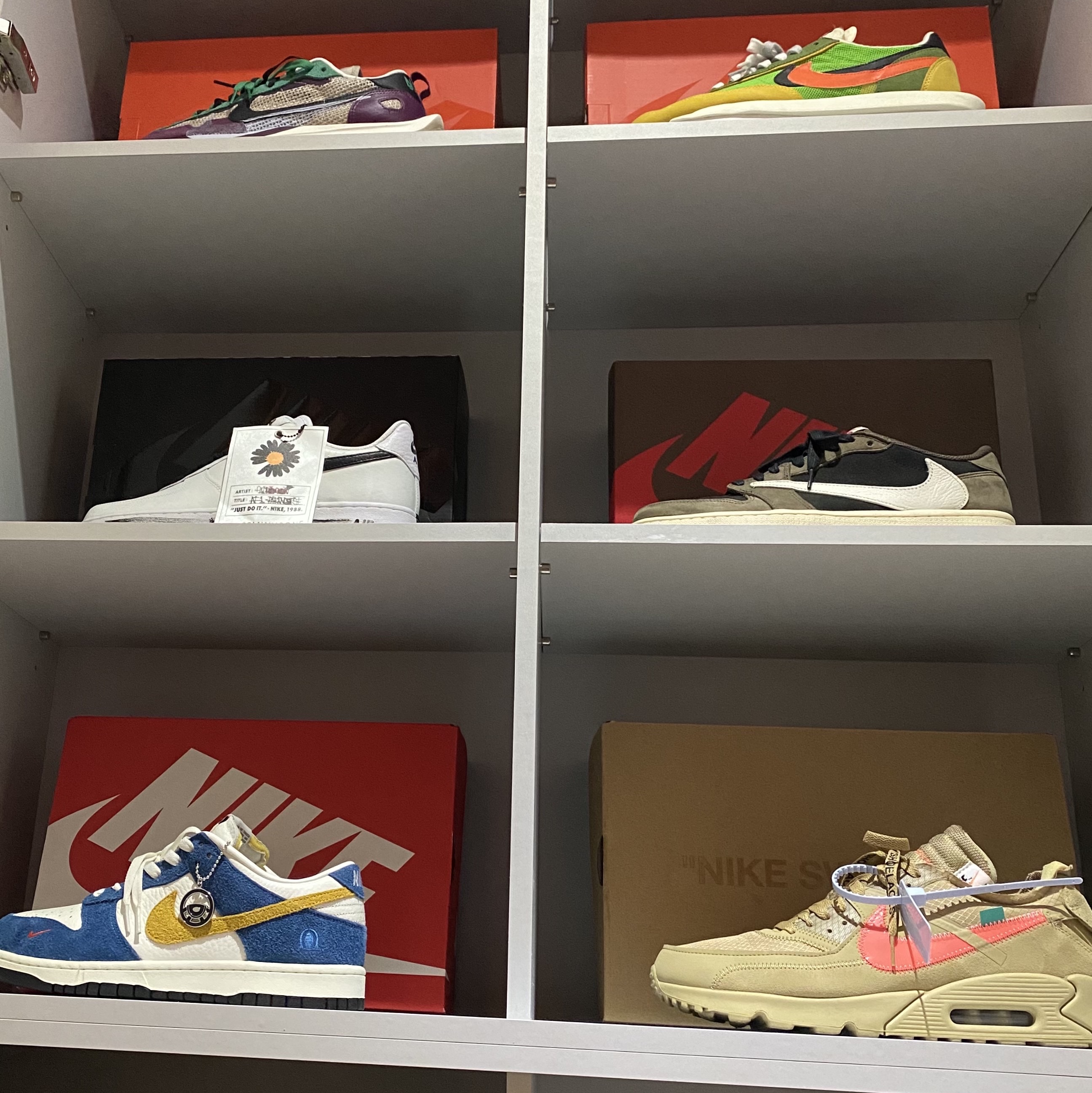 Nike x Kasina Dunk Low 80's Bus, Nike x Sacai VaporWaffle String & Black Villain Red 착용 스타일