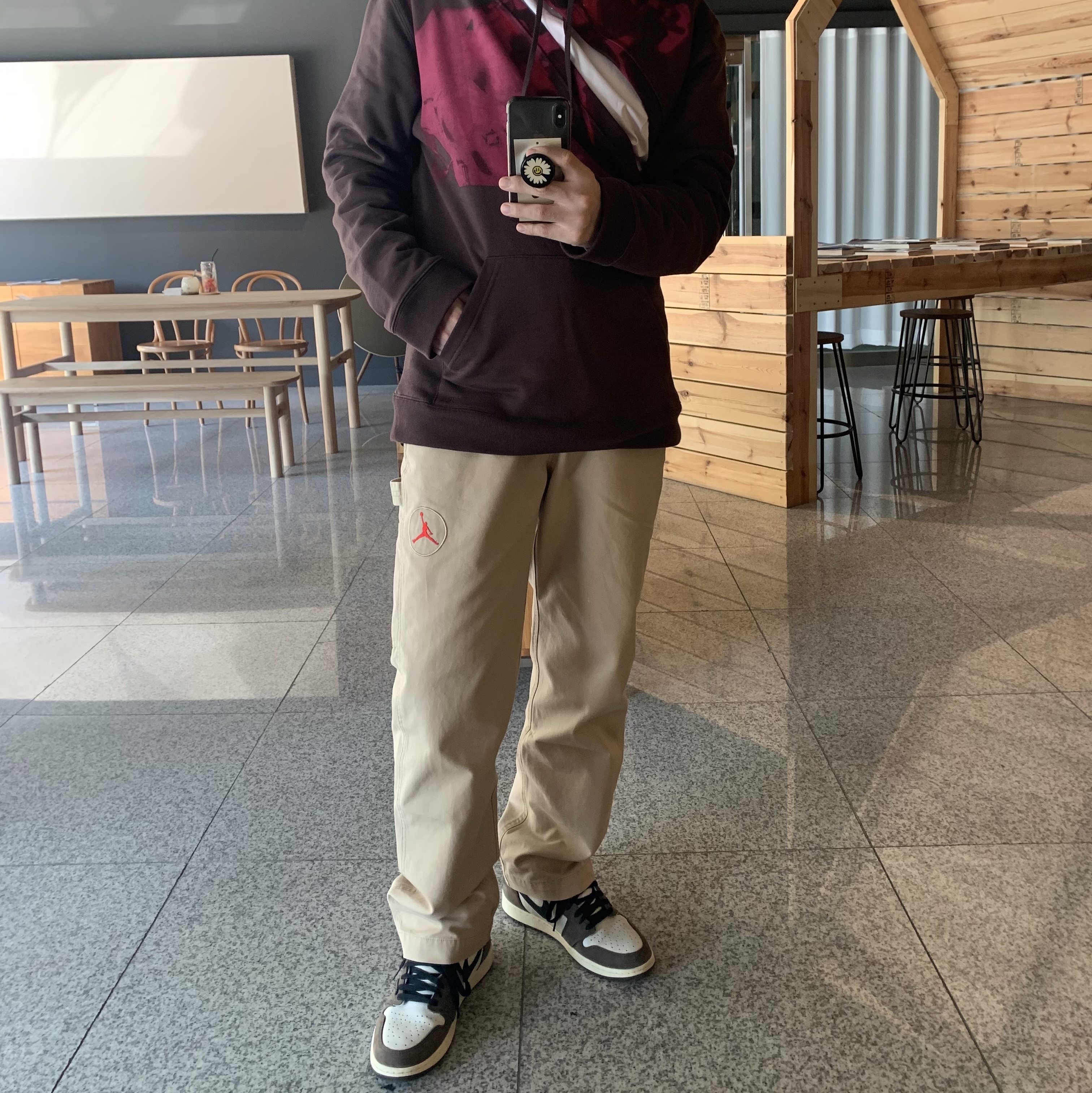 Jordan x Travis Scott Canvas Pants - Asia, Jordan 1 x Travis Scott Retro High OG SP Mocha 착용 스타일 - 1
