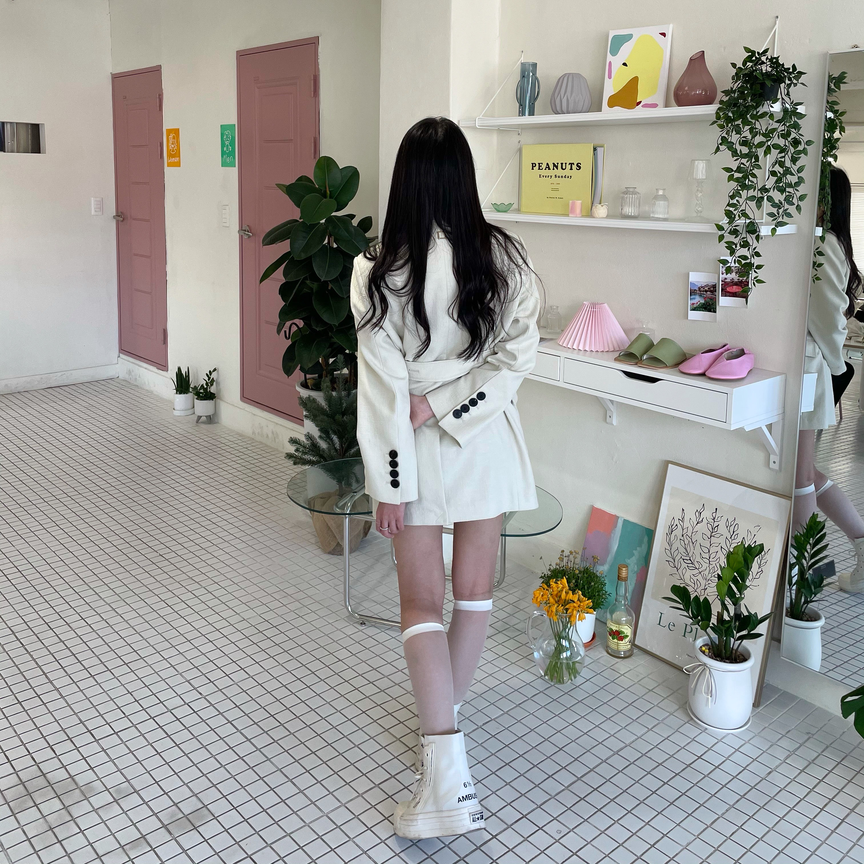 Converse x Ambush Chuck 70 Hi White 착용 스타일 - 1